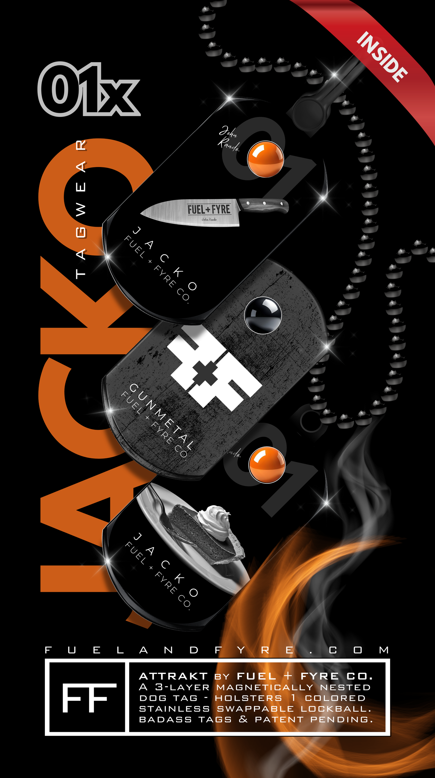 ATTRAKT LE | Magnetic Dog Tags | Jack-O by John Rando | AH