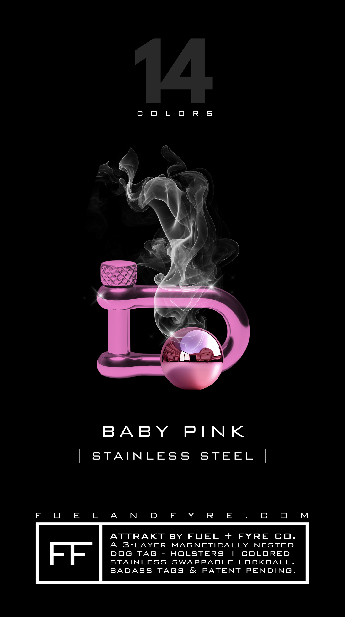 Lockball + Shackle Set // Baby Pink