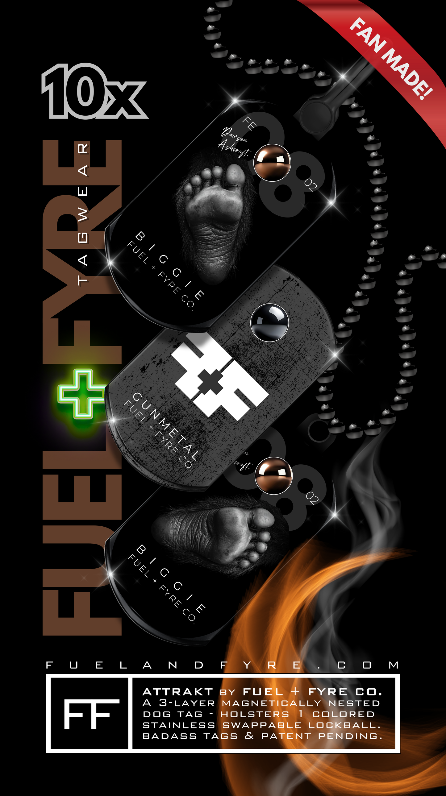 ATTRAKT FE | Magnetic Dog Tags | A1 / (Master Copy) by (Your Name)