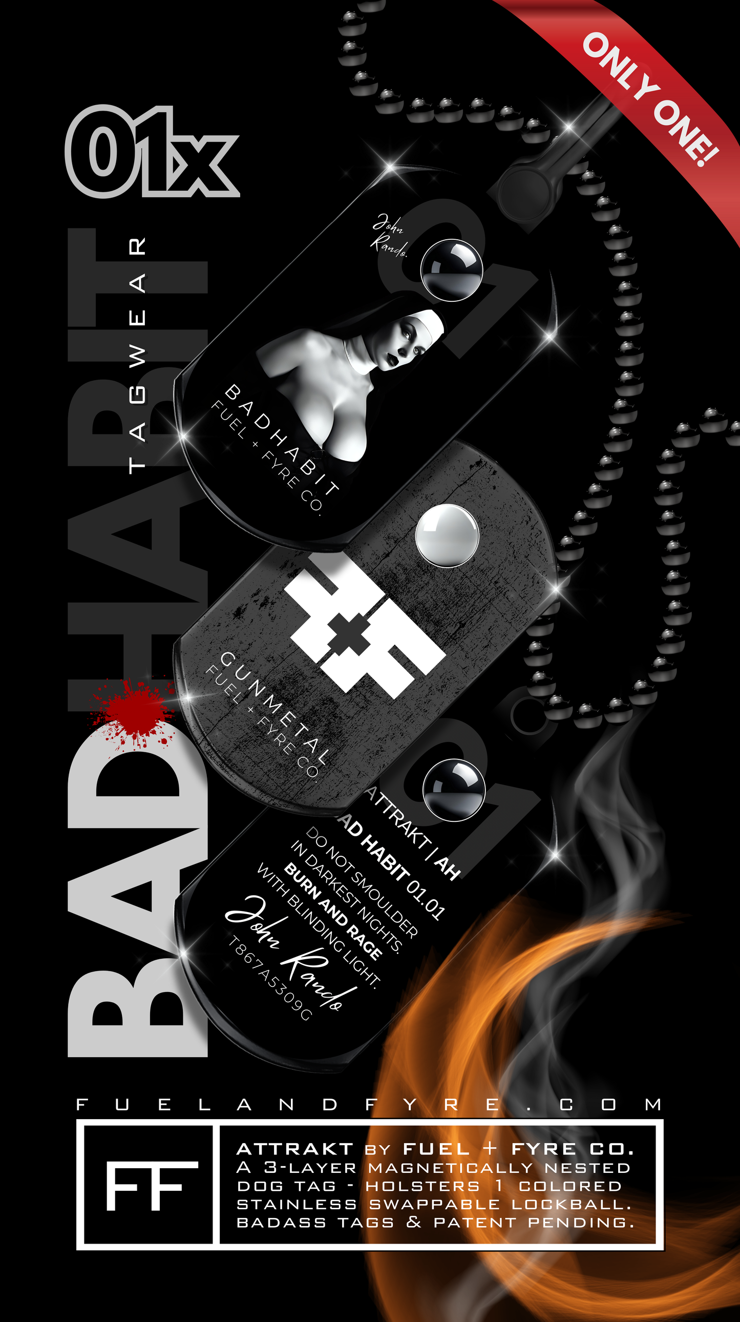 ATTRAKT LE | Magnetic Dog Tags | Bad Habit by John Rando | AH