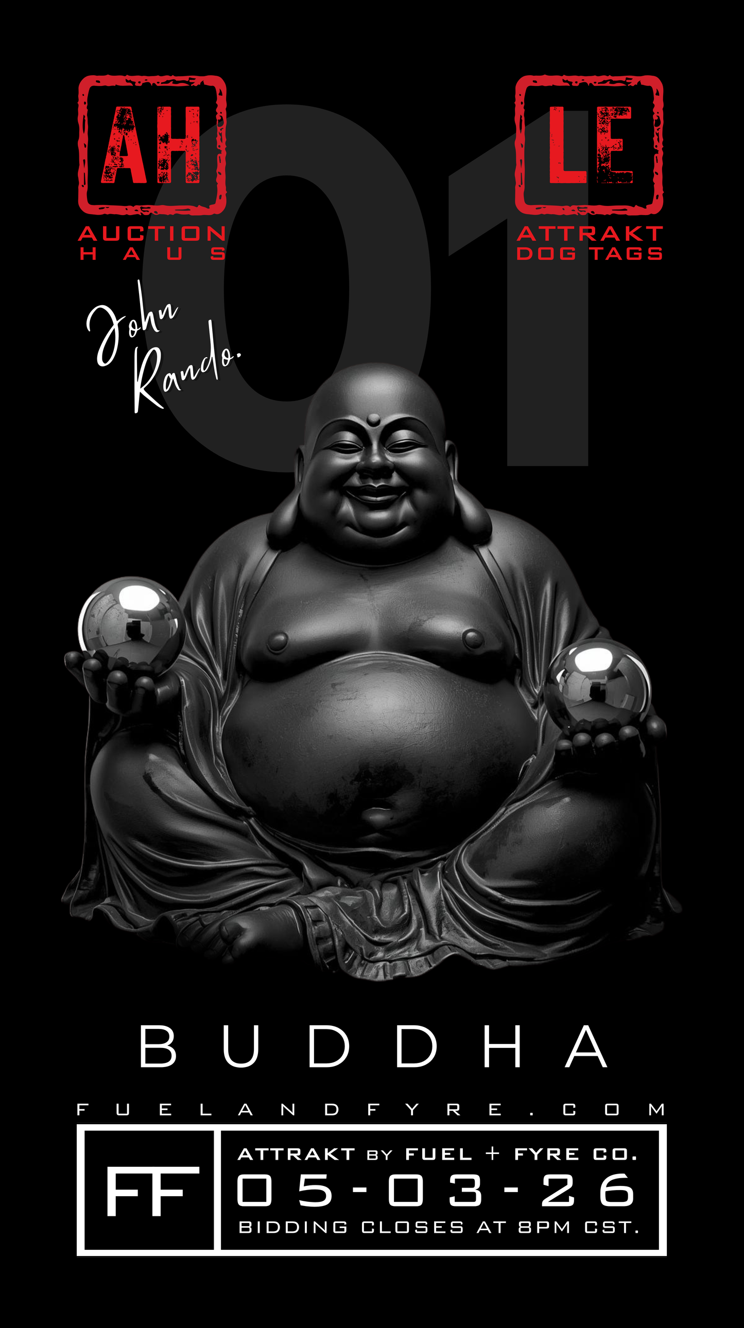 ATTRAKT LE | Magnetic Dog Tags | Buddha by John Rando | AH