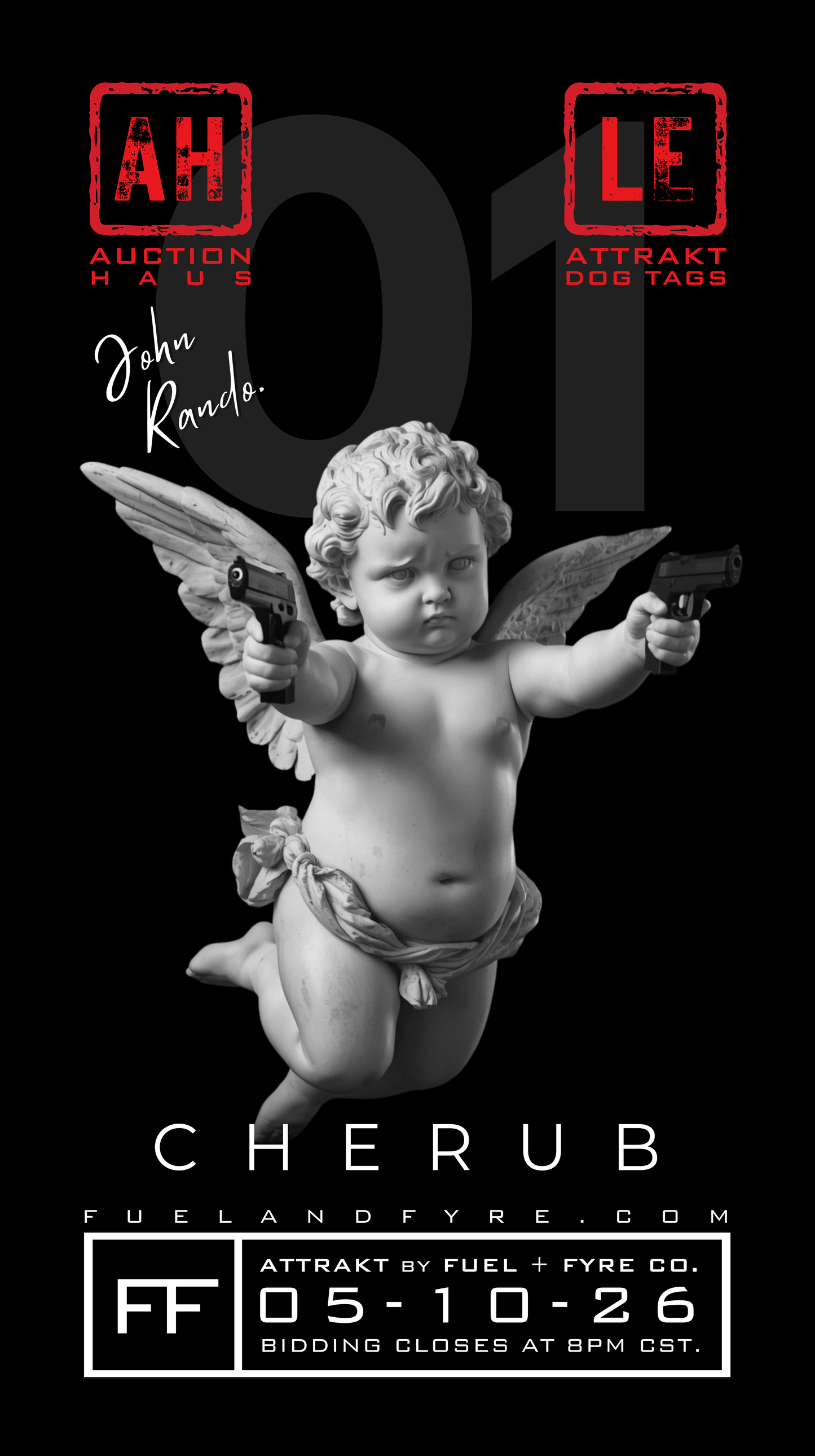 ATTRAKT LE | Magnetic Dog Tags | Cherub by John Rando | AH