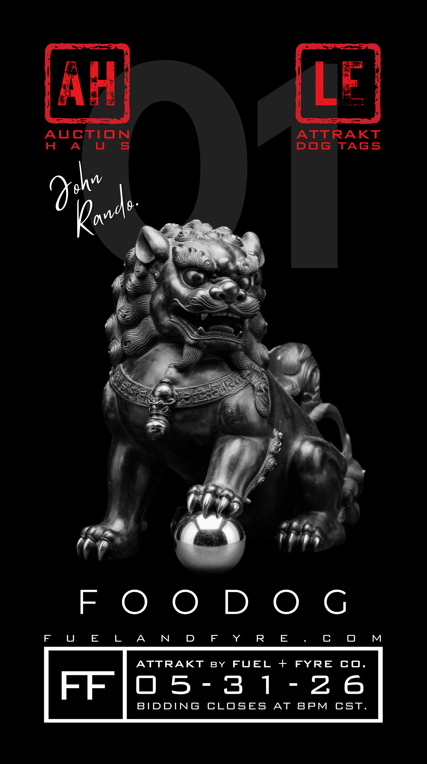 ATTRAKT LE | Magnetic Dog Tags | Foo Dog by John Rando | AH