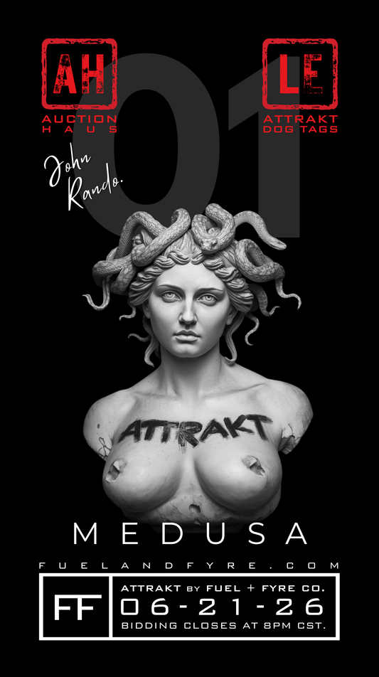ATTRAKT LE | Magnetic Dog Tags | Medusa by John Rando | AH