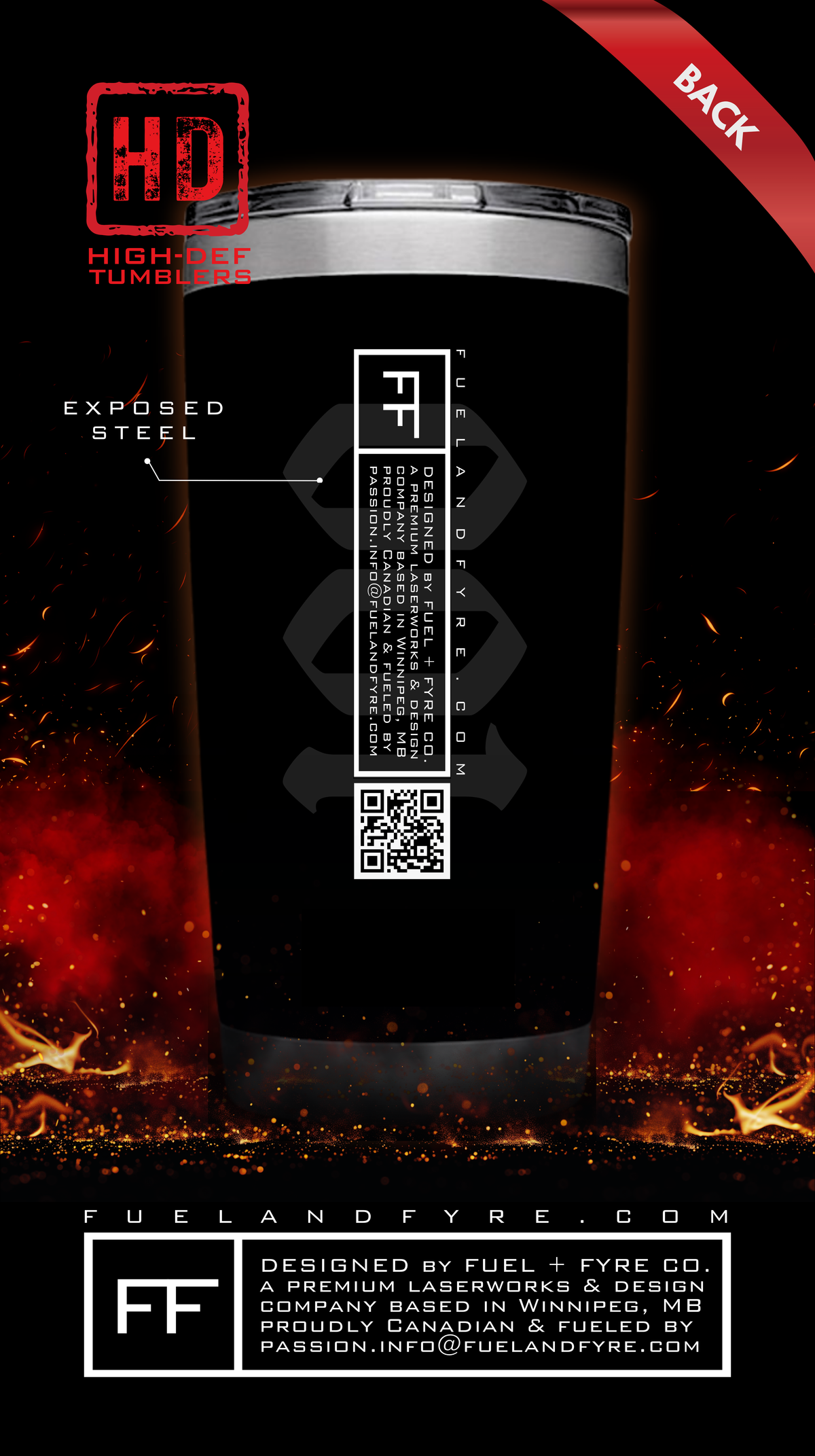 Shadow Stitch Clothing | Custom Photo Engraved YETI® Rambler® 20 oz Tumbler- Black
