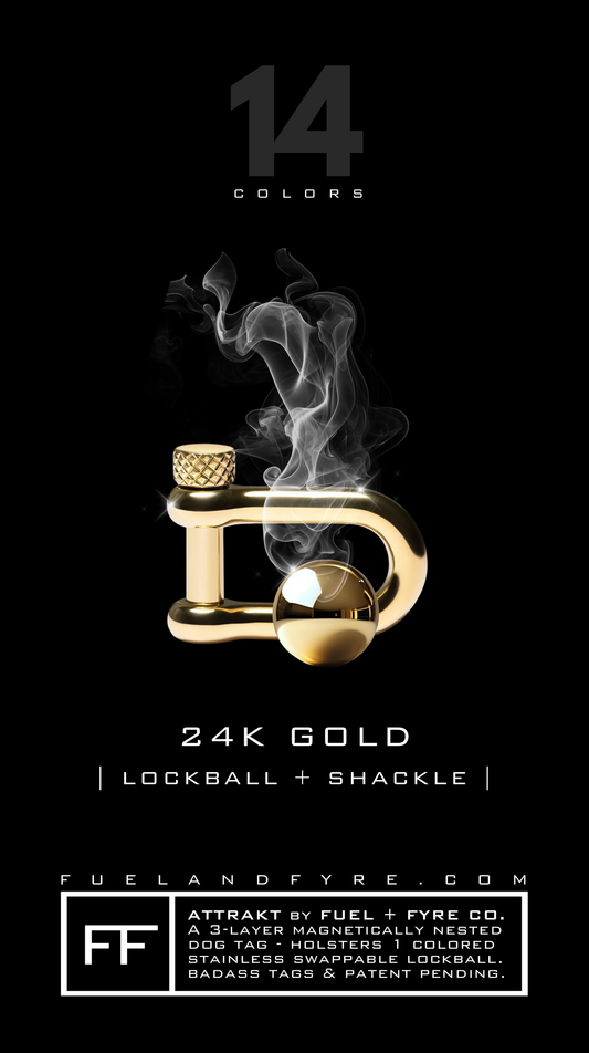Lockball + Shackle Set // 24K Gold