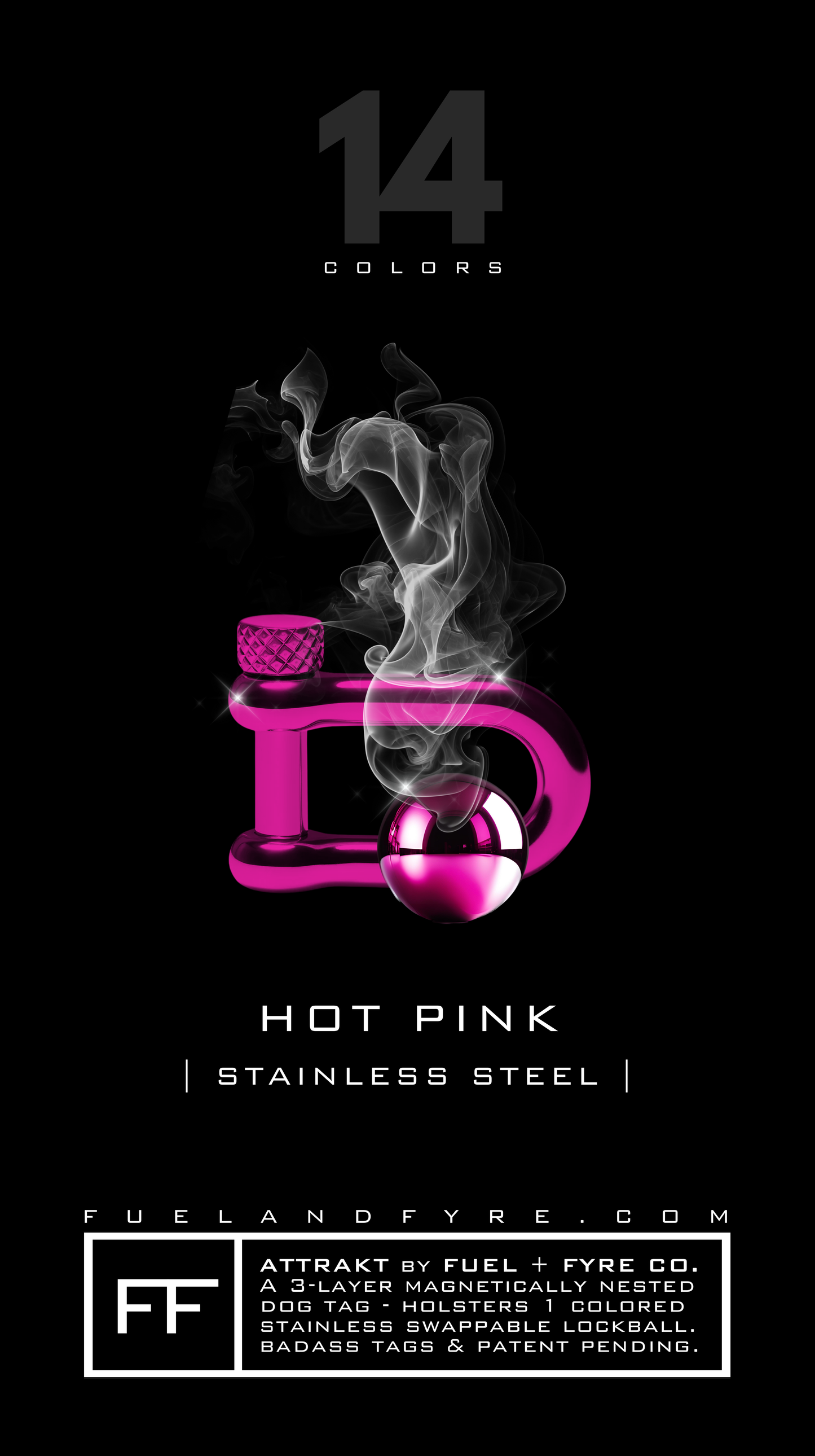 Lockball + Shackle Set // Hot Pink