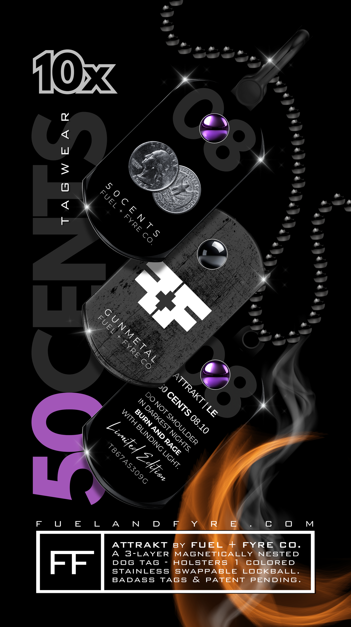 ATTRAKT LE | Magnetic Dog Tags | 50 Cents