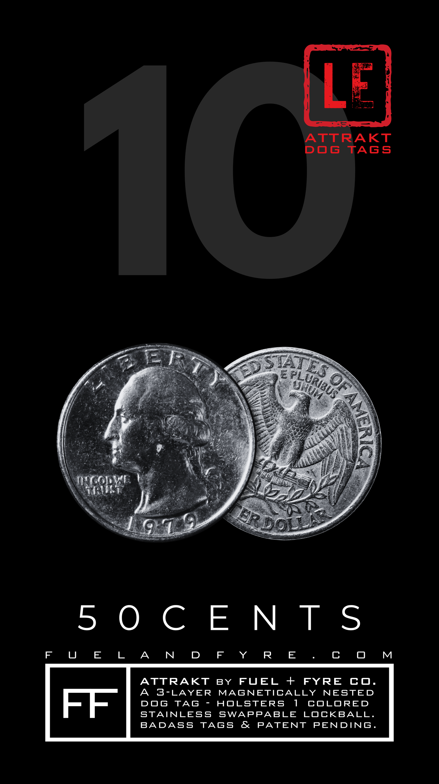 ATTRAKT LE | Magnetic Dog Tags | 50 Cents