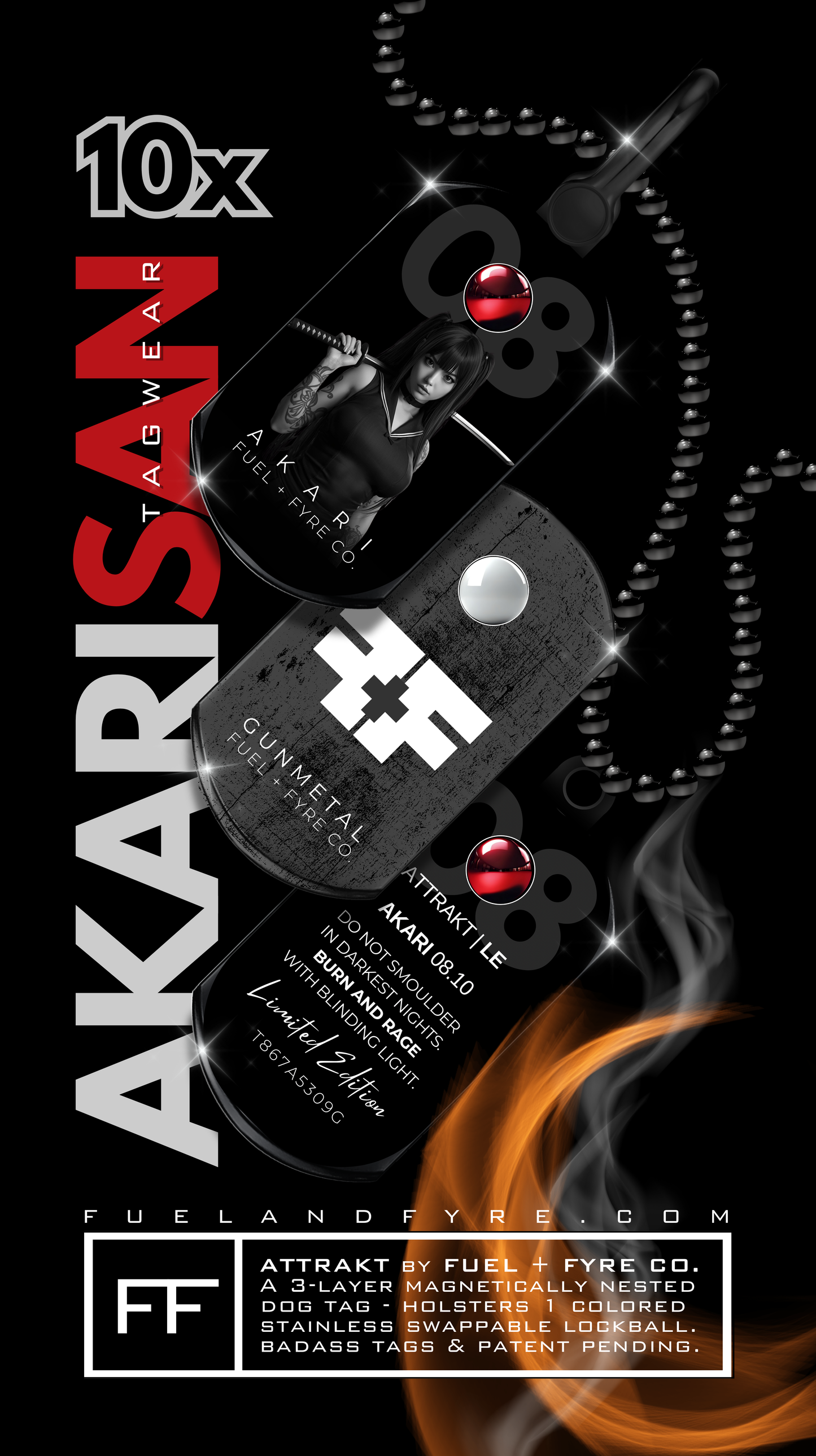 ATTRAKT LE | Magnetic Dog Tags | Akari