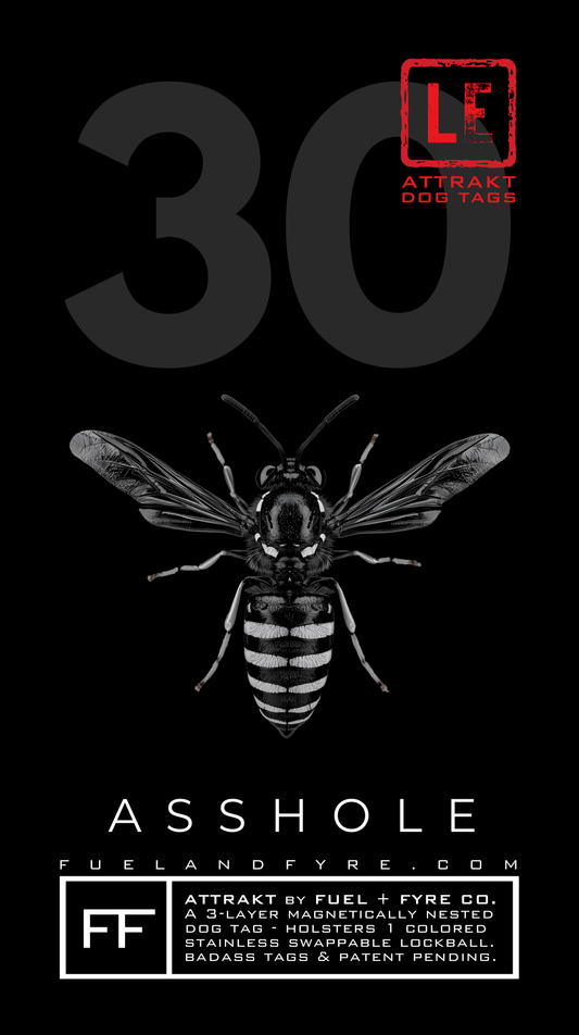 ATTRAKT LE | Magnetic Dog Tags | Asshole