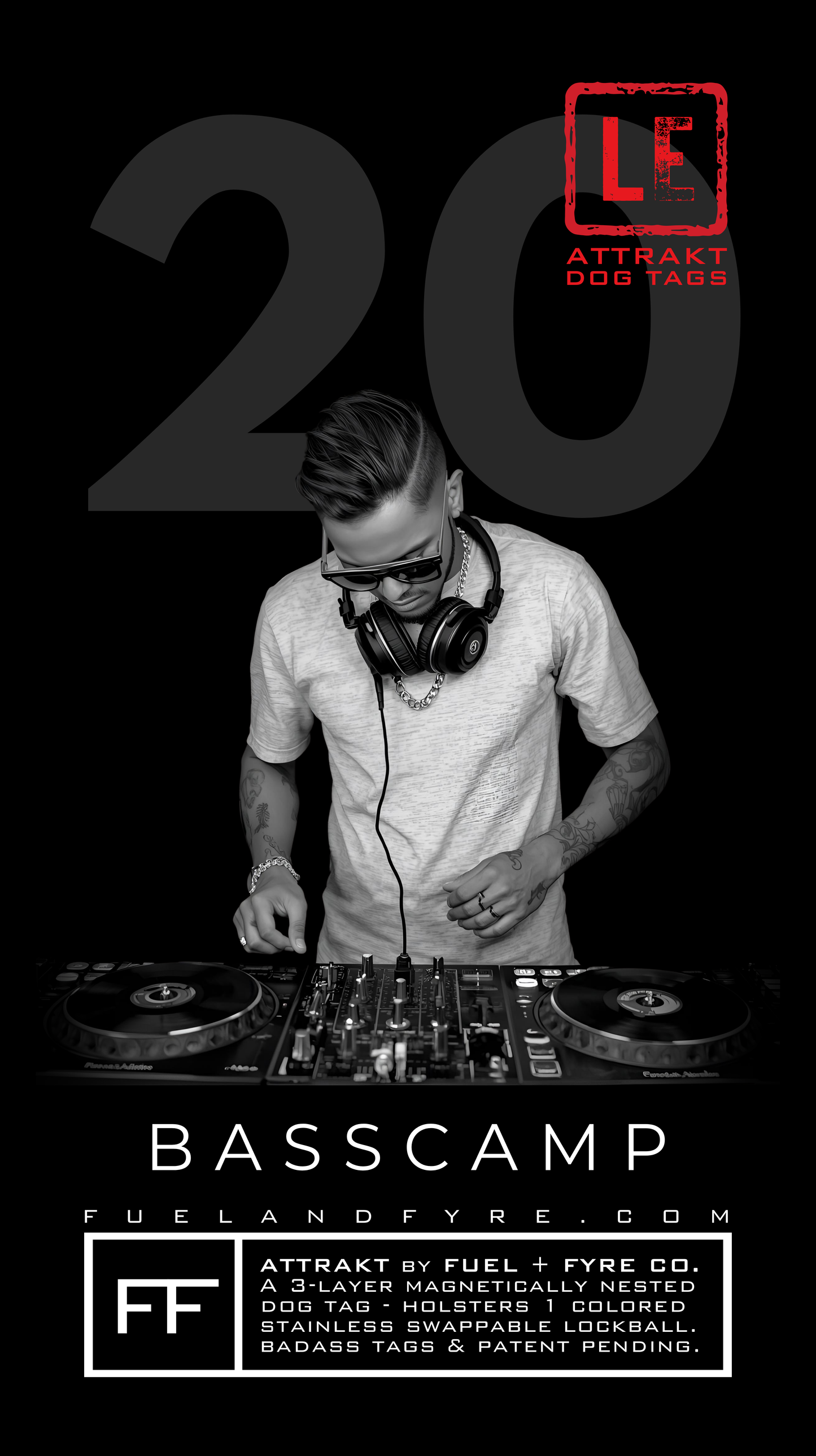 ATTRAKT LE | Magnetic Dog Tags | Basscamp