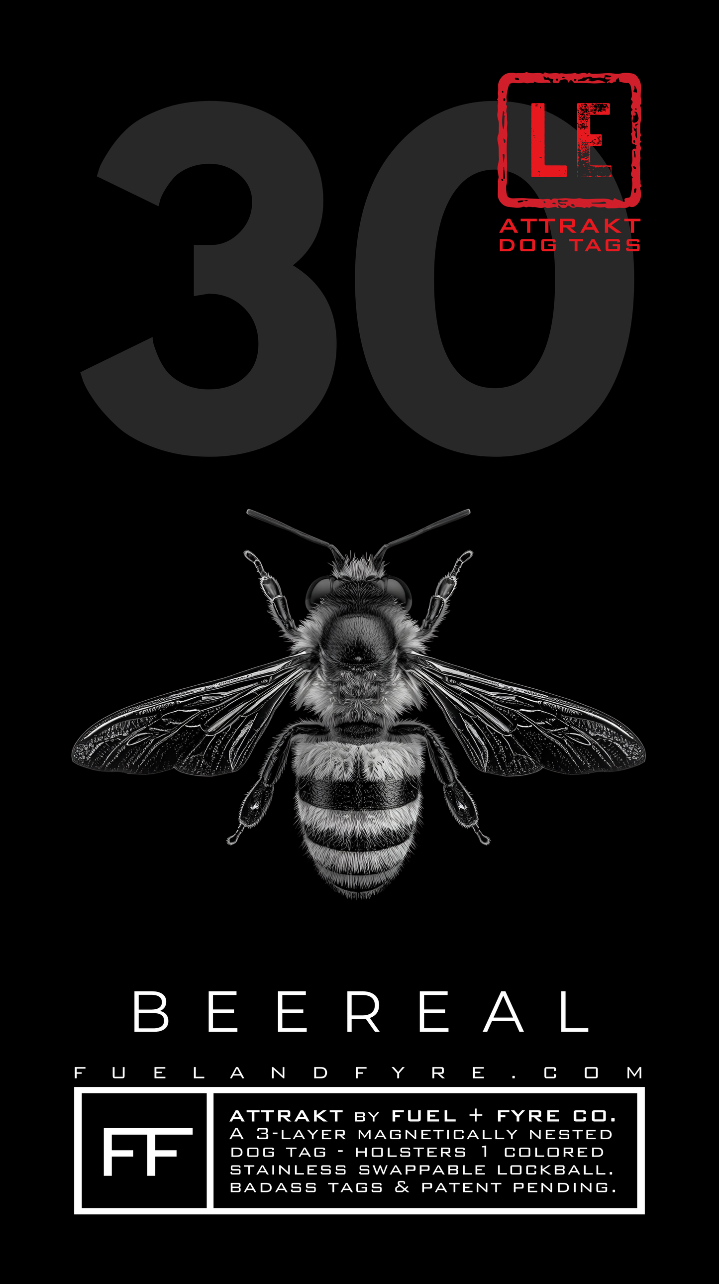 ATTRAKT LE | Magnetic Dog Tags | Bee Real