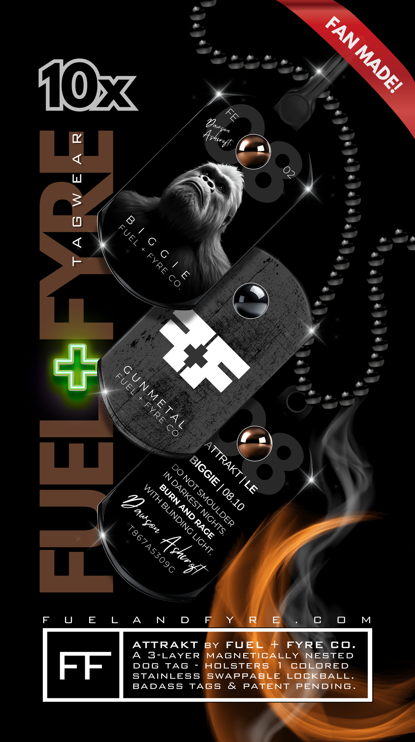 ATTRAKT FE | Magnetic Dog Tags | A1 / (Master Copy) by (Your Name)