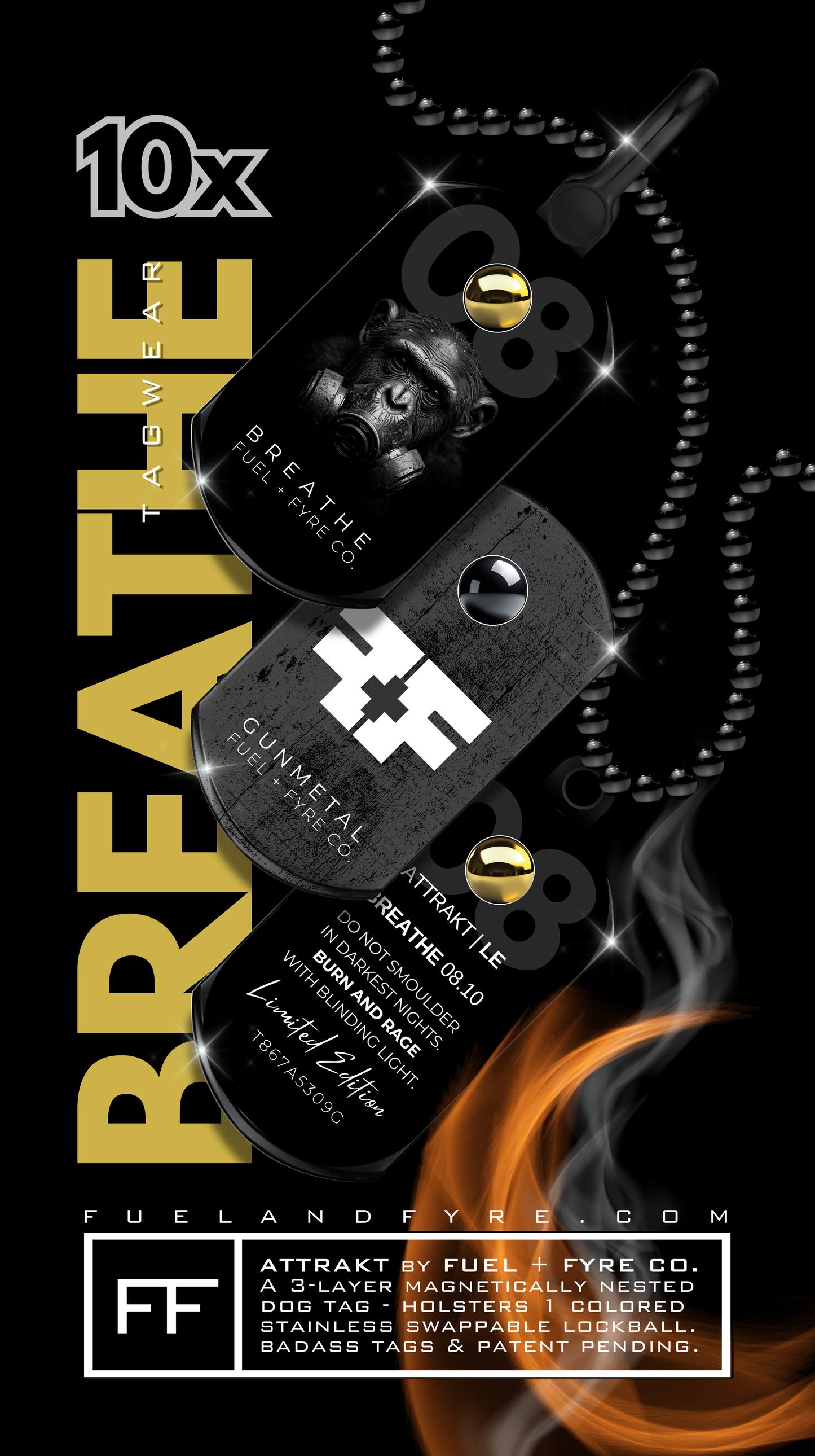 ATTRAKT LE | Magnetic Dog Tags | Breathe