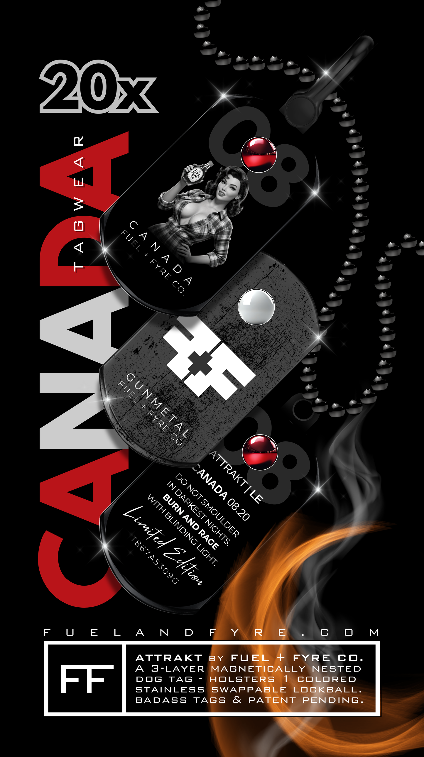 ATTRAKT LE | Magnetic Dog Tags | Canada
