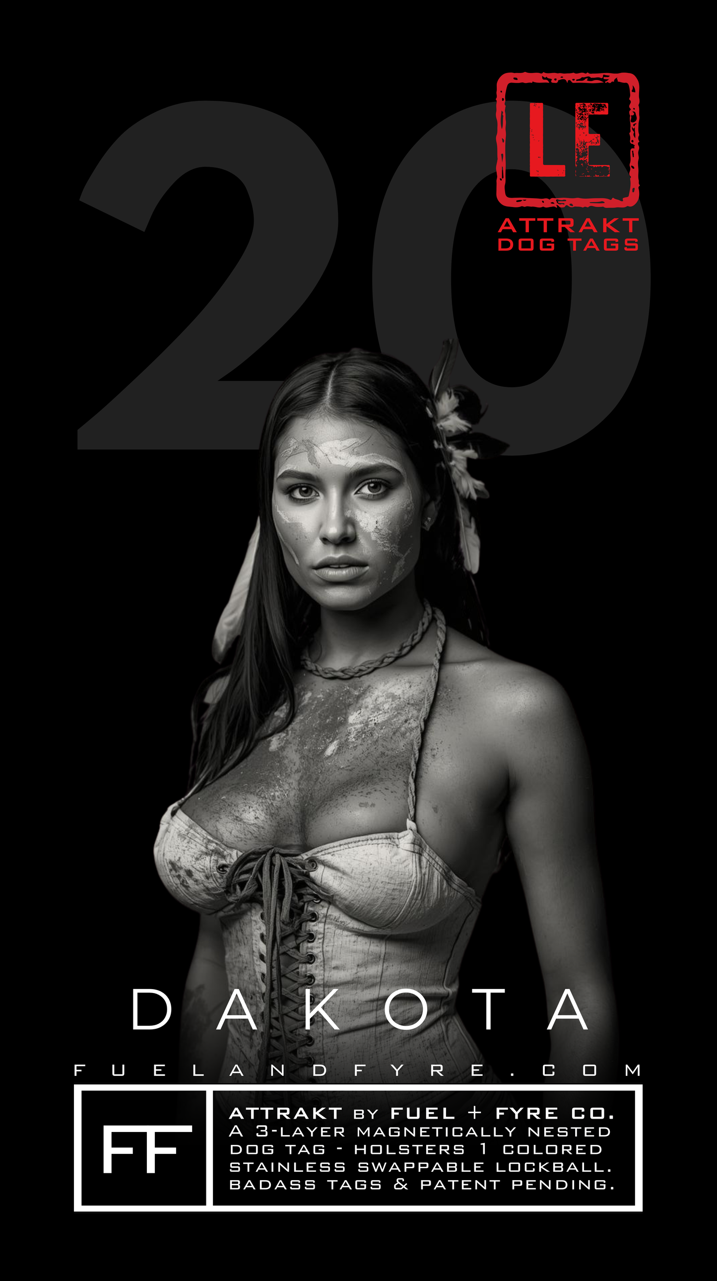 ATTRAKT LE | Magnetic Dog Tags | Dakota