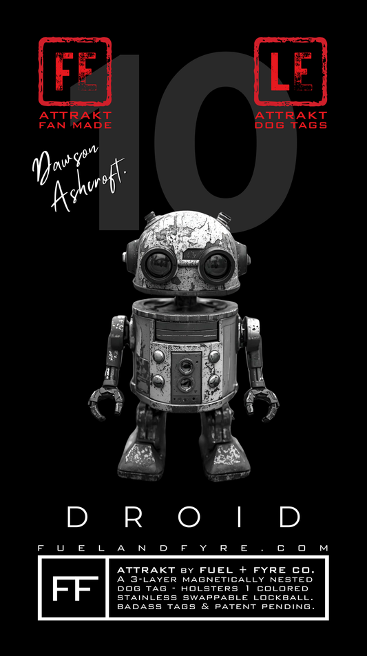 ATTRAKT LE | Magnetic Dog Tags | Droid by Dawson Ashcroft