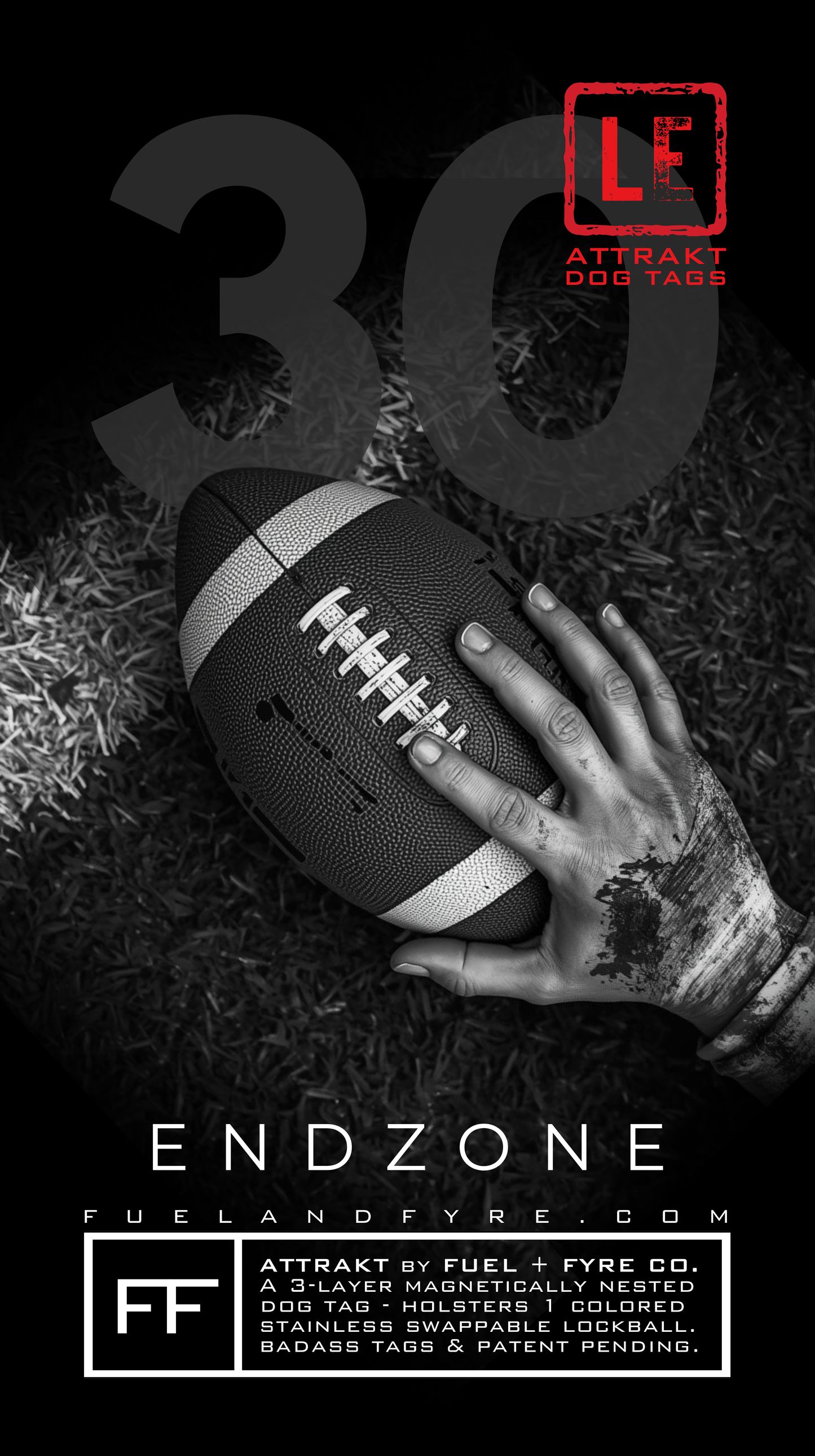 ATTRAKT LE | Magnetic Dog Tags | Endzone