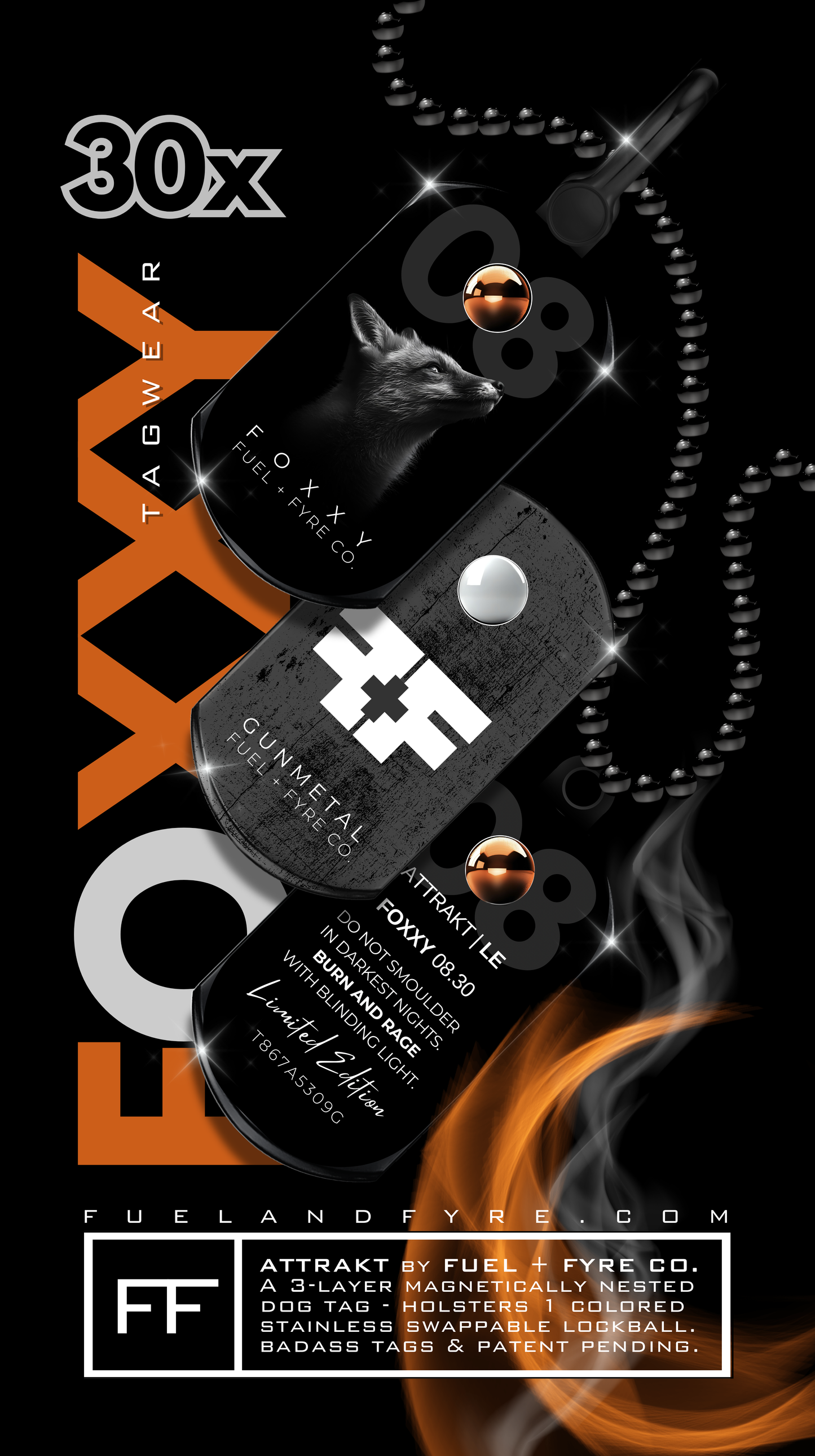 ATTRAKT LE | Magnetic Dog Tags | Foxxy