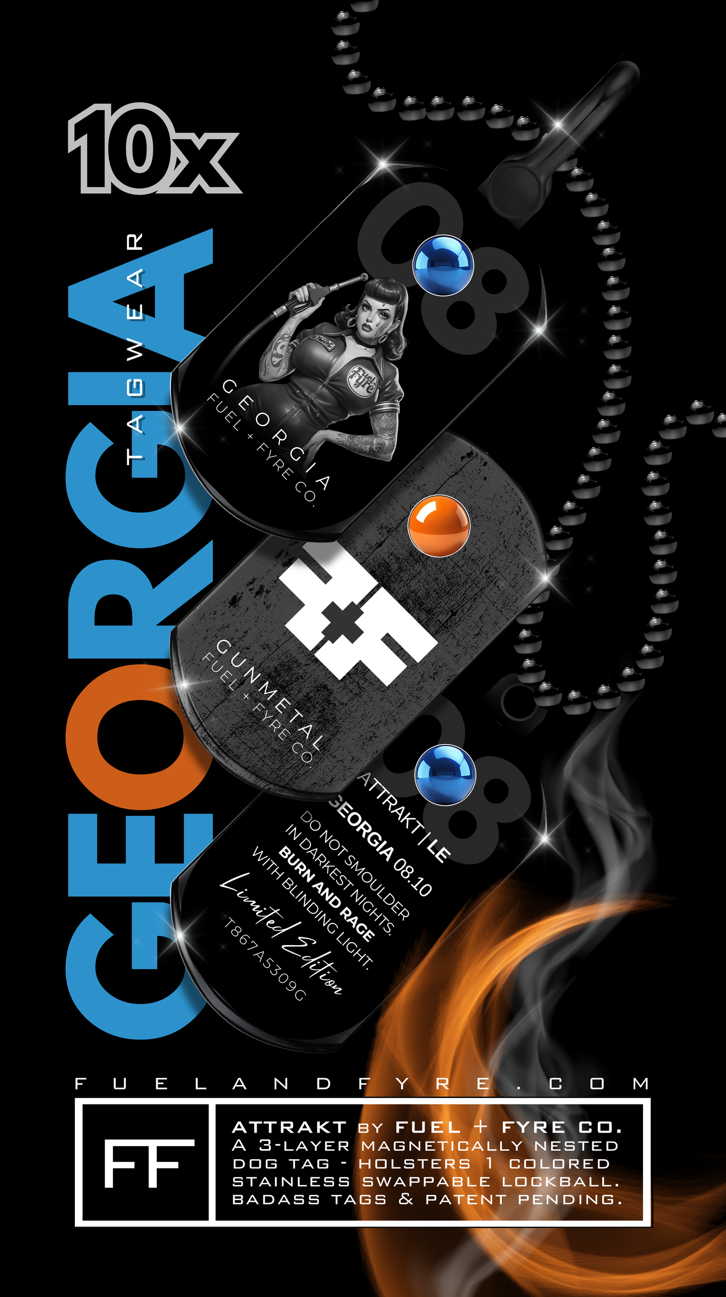 ATTRAKT LE | Magnetic Dog Tags | Georgia