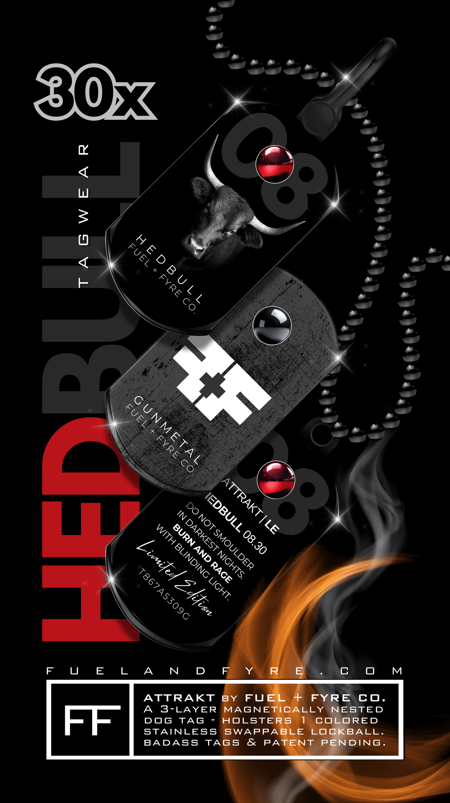 ATTRAKT LE | Magnetic Dog Tags | Hedbull