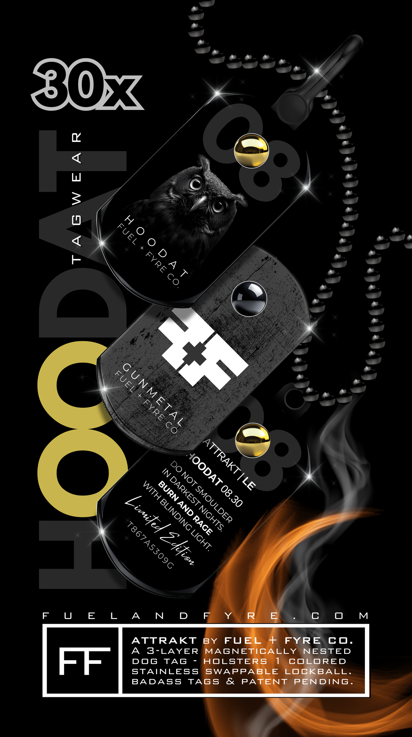 ATTRAKT LE | Magnetic Dog Tags | Hoodat