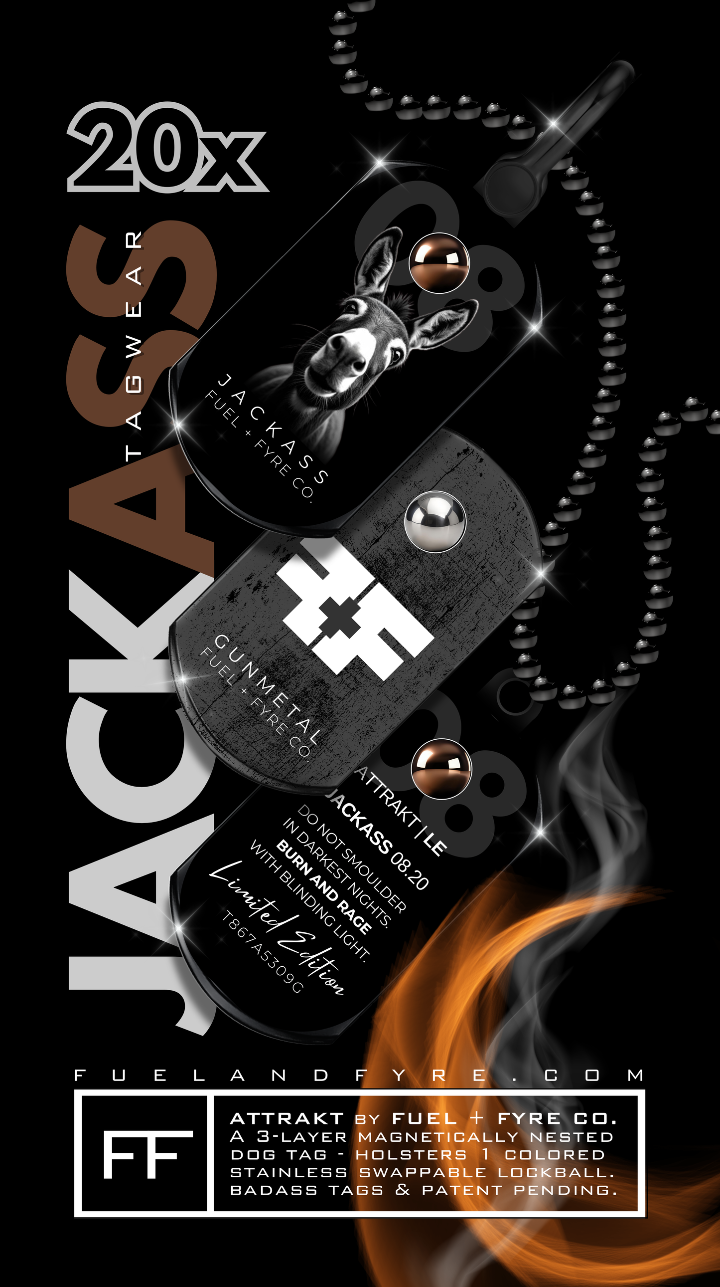 ATTRAKT LE | Magnetic Dog Tags | Jackass