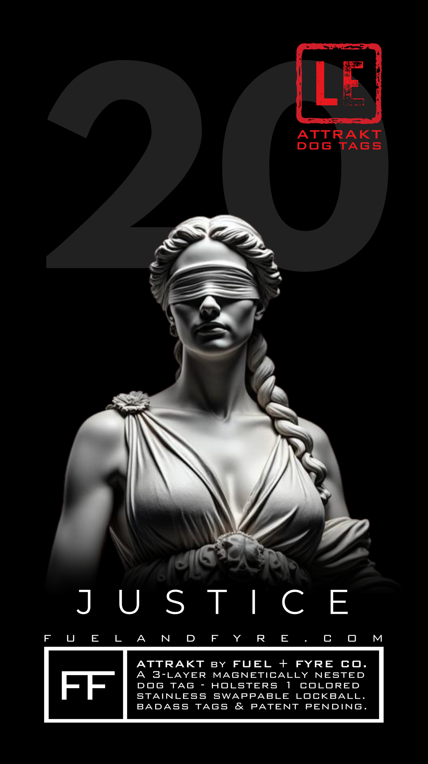 ATTRAKT LE | Magnetic Dog Tags | Justice