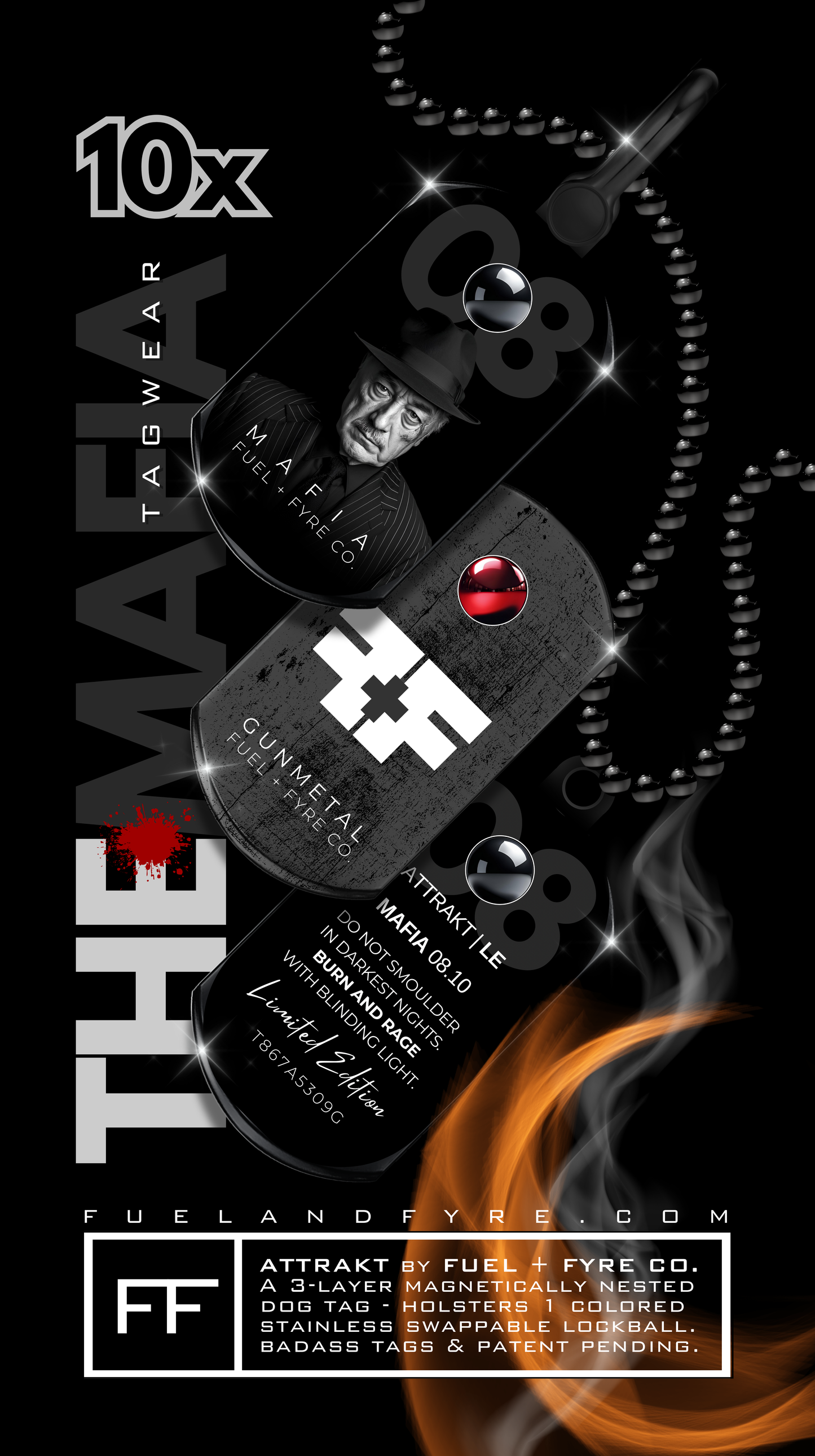 ATTRAKT LE | Magnetic Dog Tags | Mafia