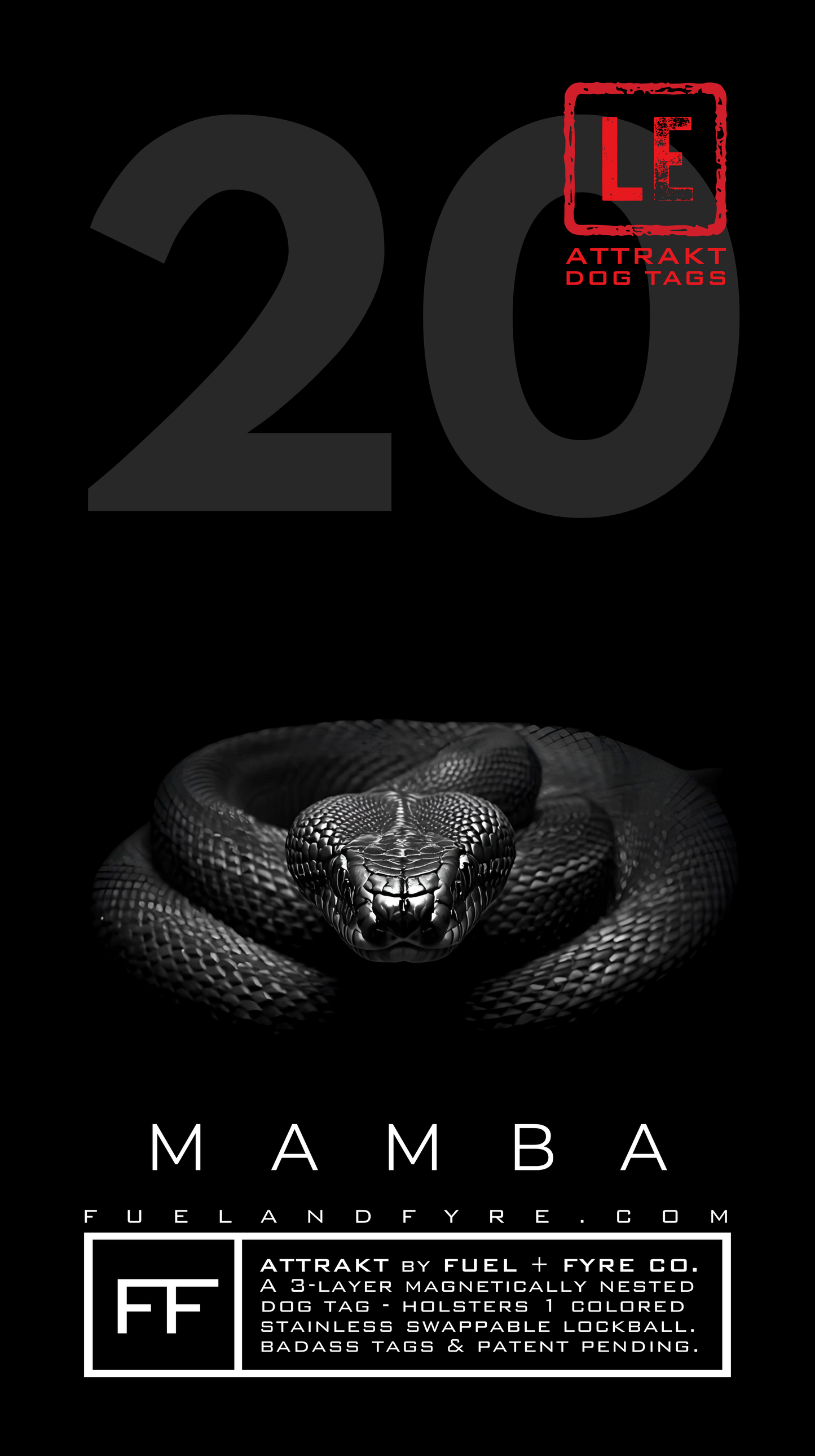 ATTRAKT LE | Magnetic Dog Tags | Mamba