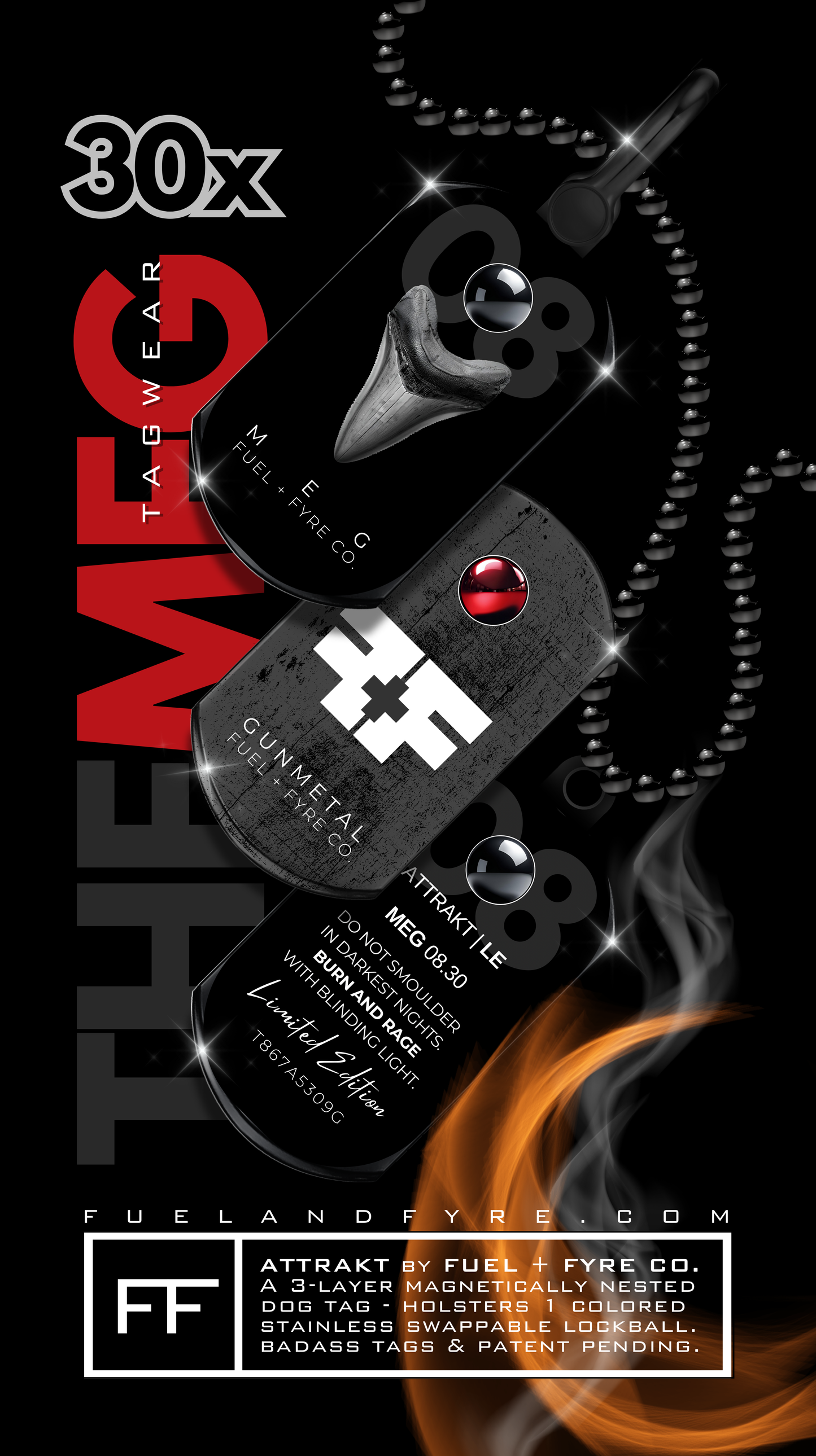 ATTRAKT LE | Magnetic Dog Tags | Meg