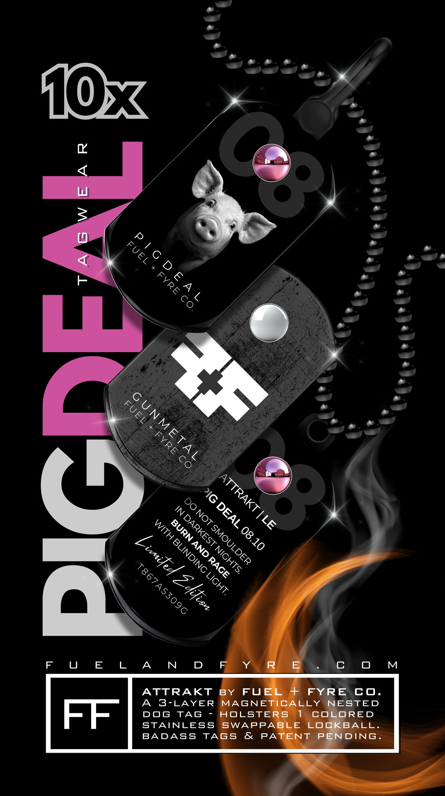 ATTRAKT LE | Magnetic Dog Tags | Pig Deal