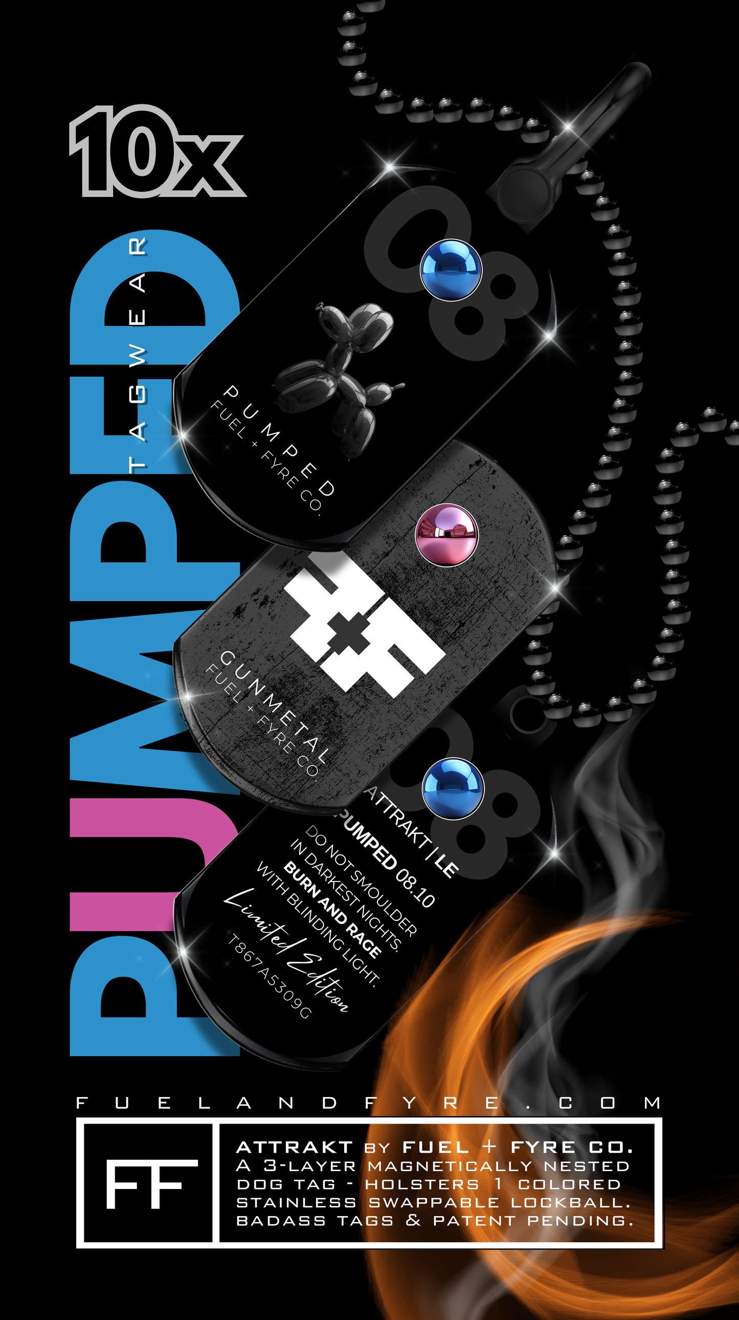 ATTRAKT LE | Magnetic Dog Tags | Pumped