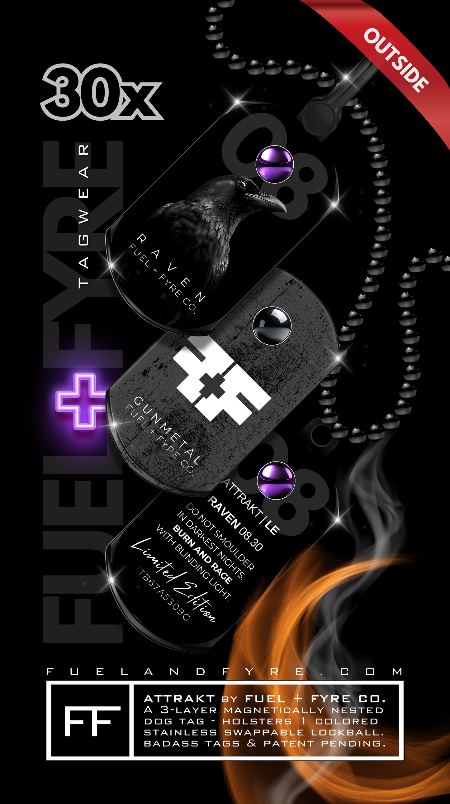 ATTRAKT LE | Magnetic Dog Tags | Asshole