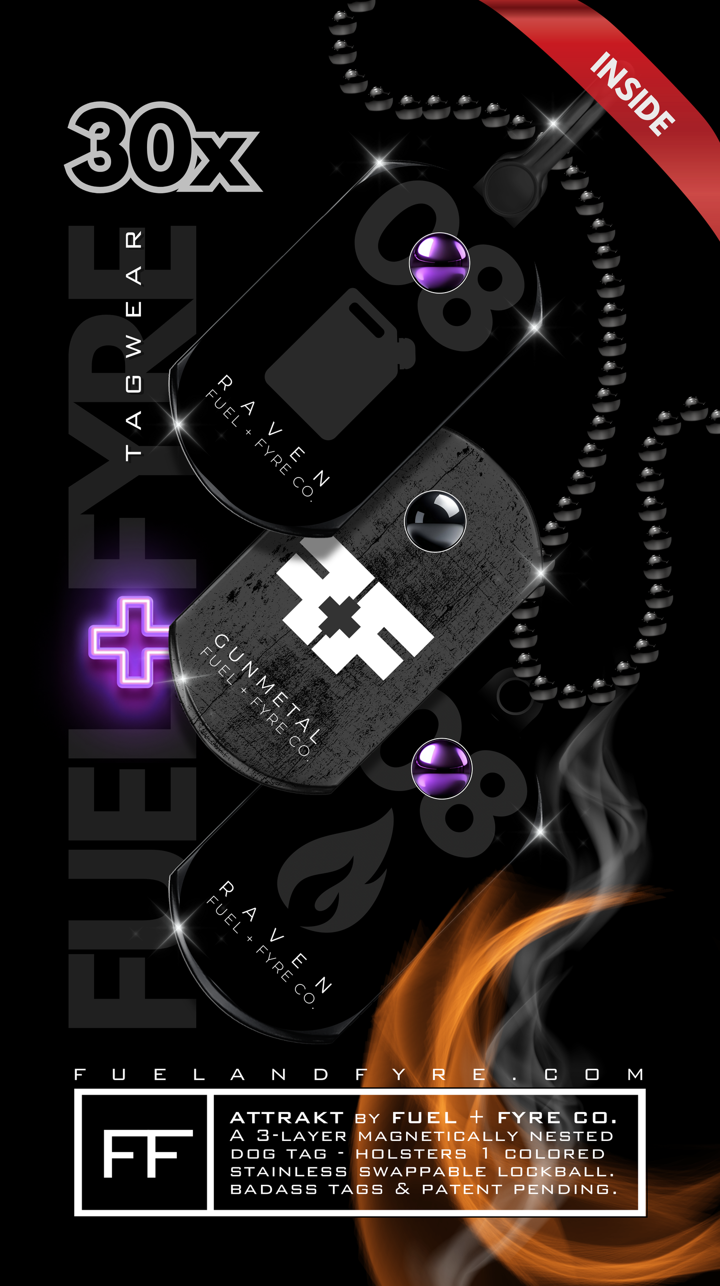 ATTRAKT LE | Magnetic Dog Tags | Asshole