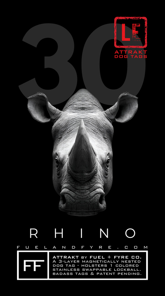 ATTRAKT LE | Magnetic Dog Tags | Rhino