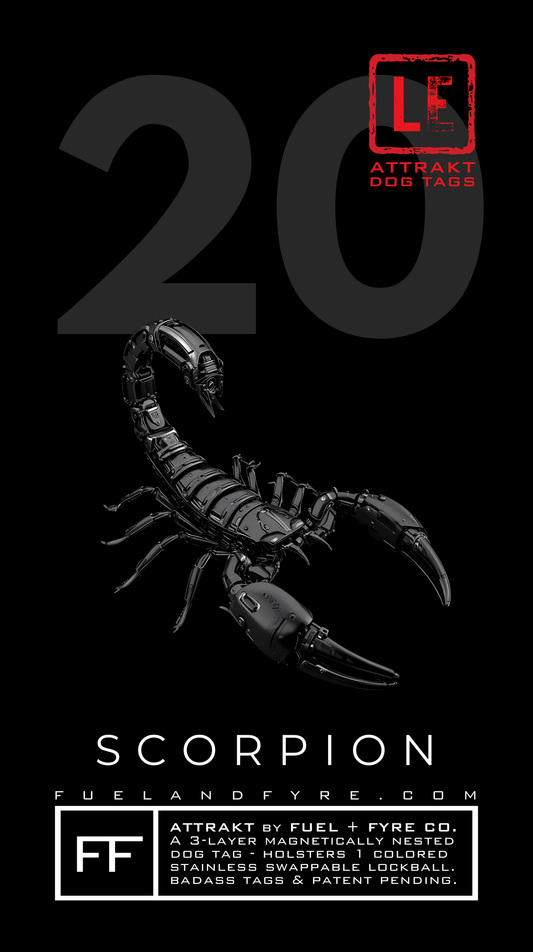 ATTRAKT LE | Magnetic Dog Tags | Scorpion