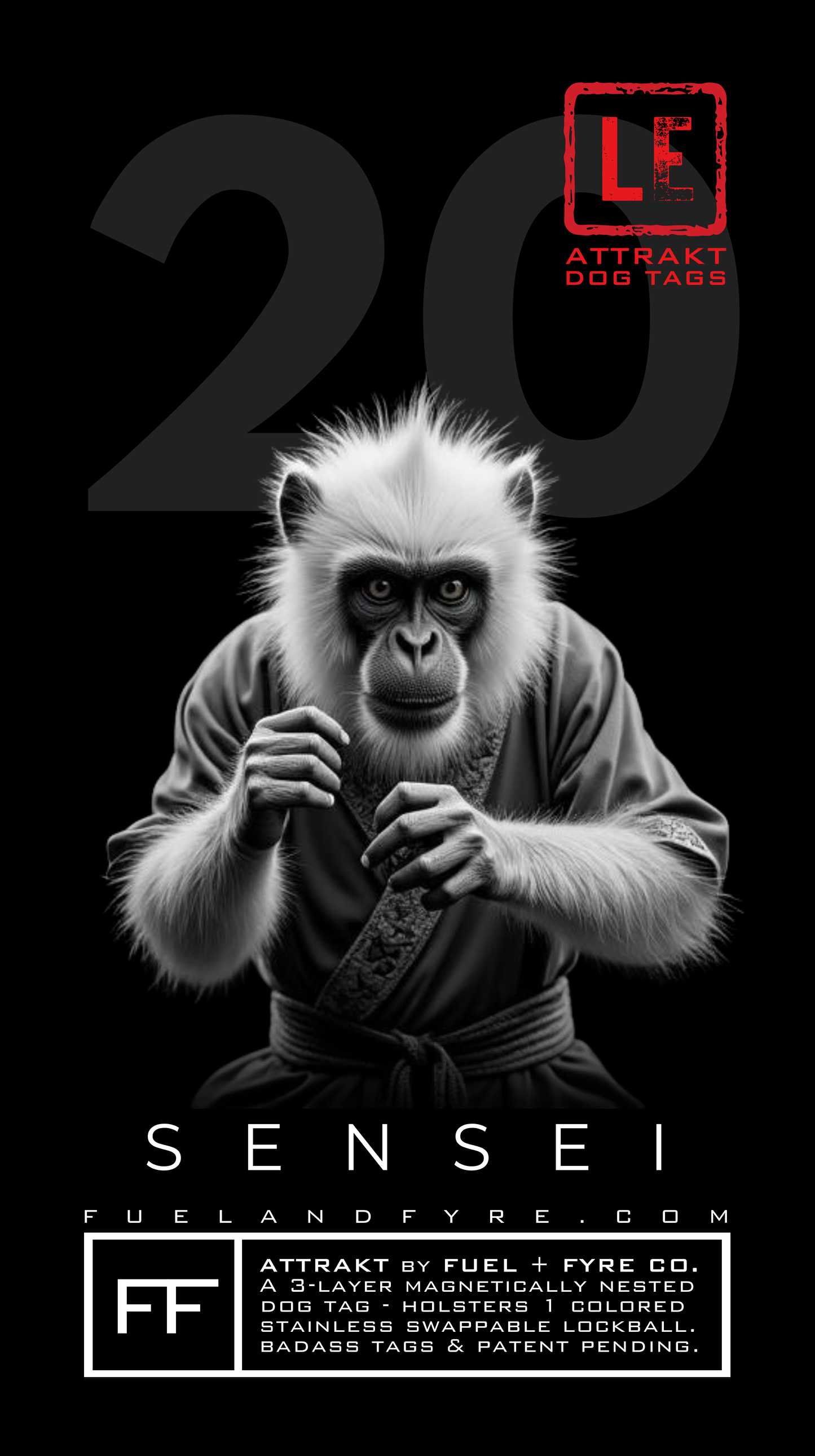 ATTRAKT LE | Magnetic Dog Tags | Sensei
