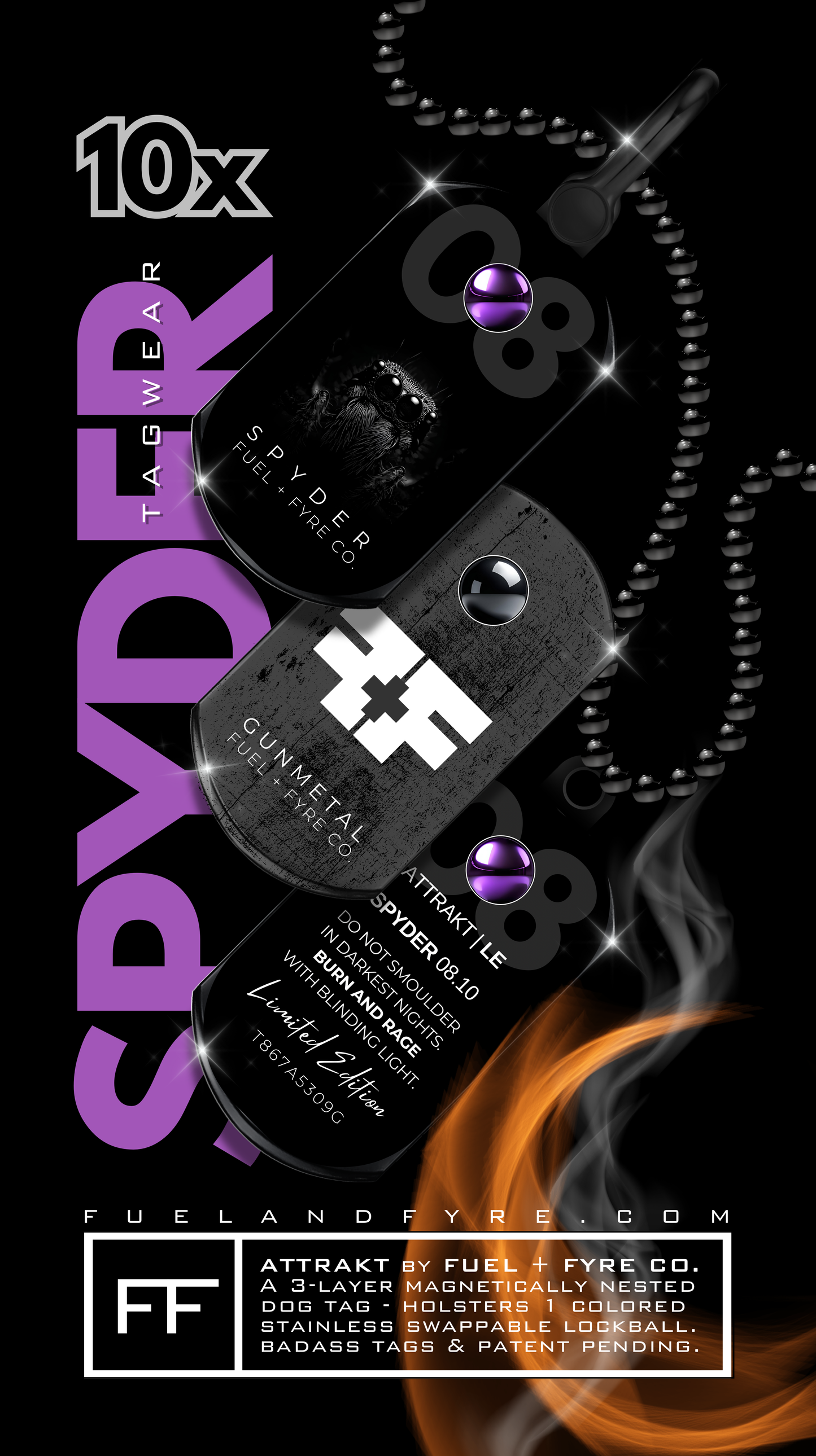 ATTRAKT LE | Magnetic Dog Tags | Spyder