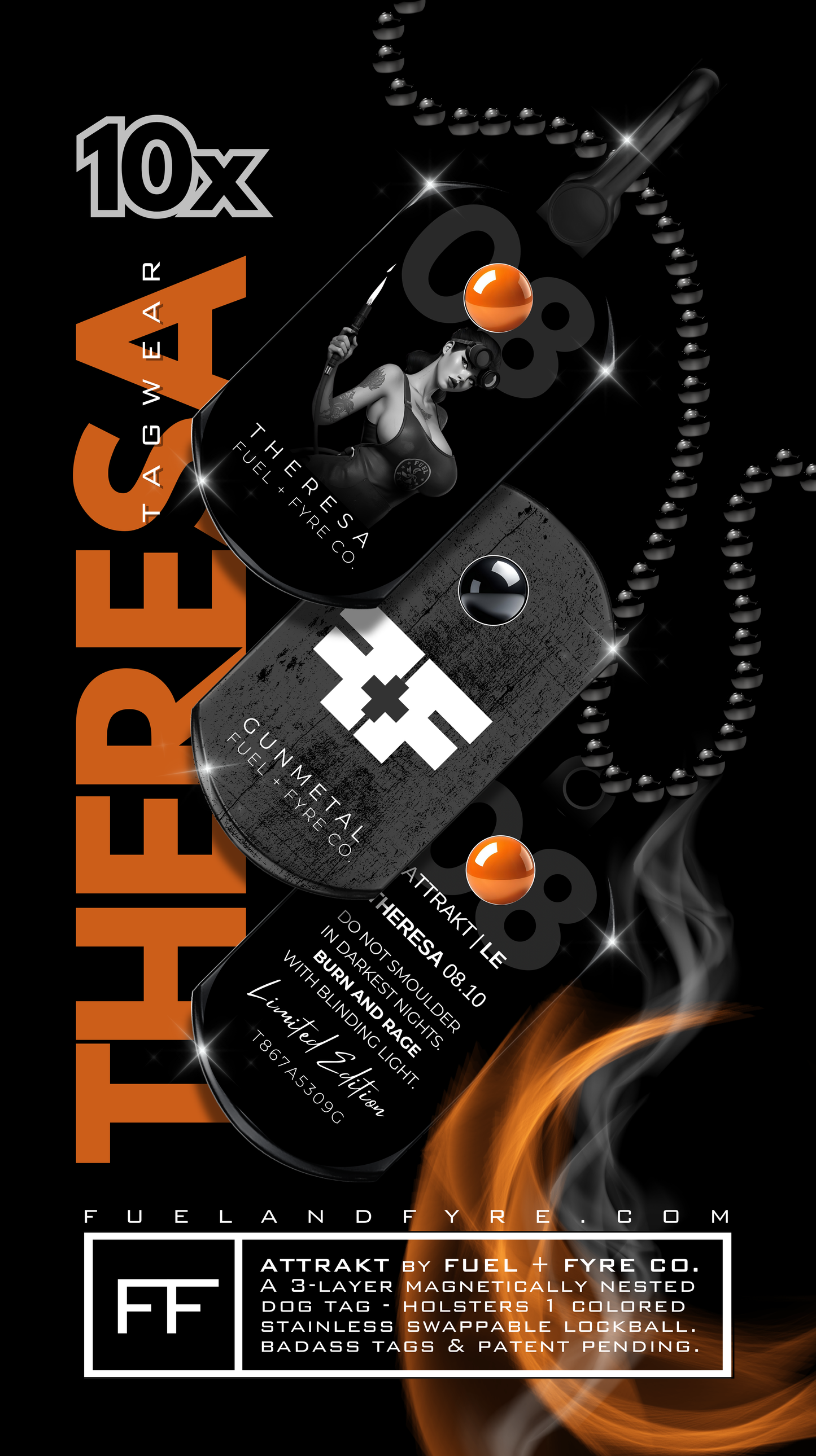 ATTRAKT LE | Magnetic Dog Tags | Theresa