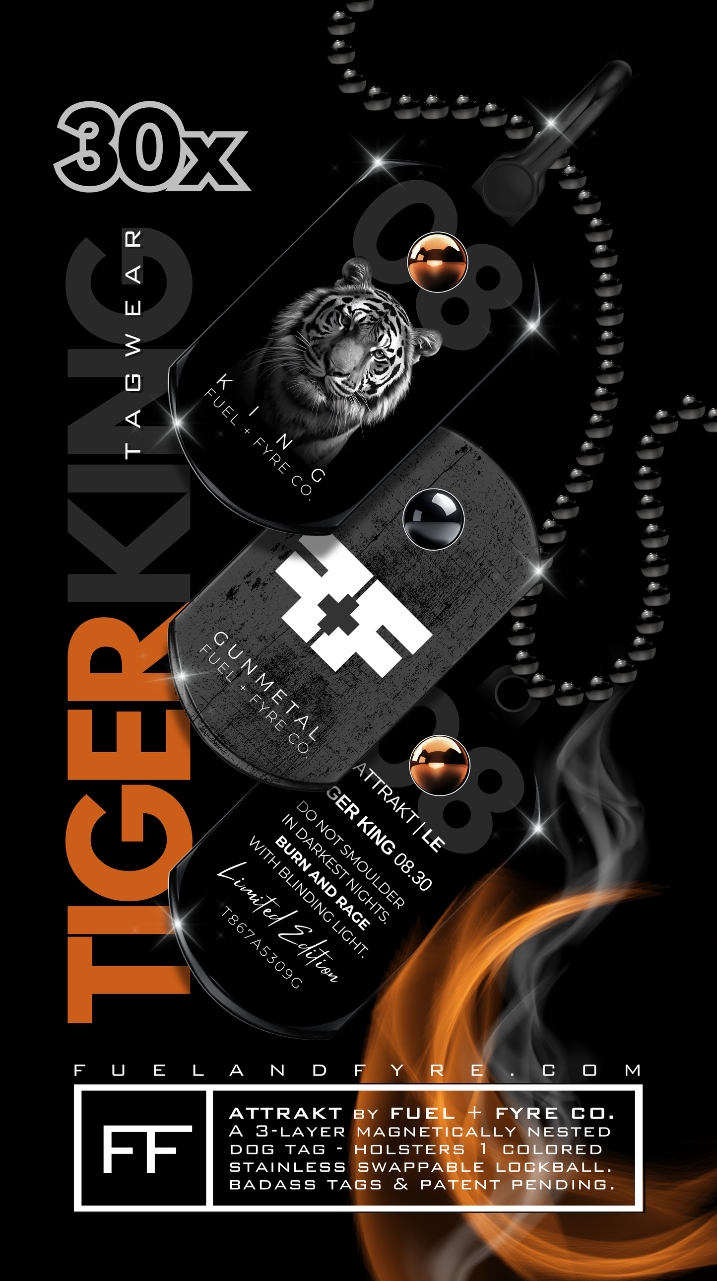 ATTRAKT LE | Magnetic Dog Tags | Tiger King