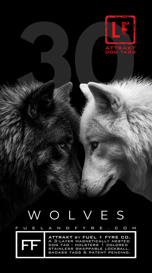 ATTRAKT LE | Magnetic Dog Tags | Wolves
