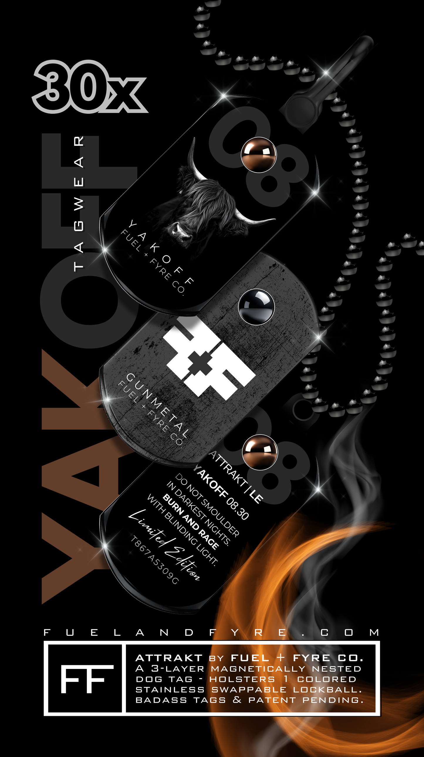 ATTRAKT LE | Magnetic Dog Tags | Yakoff