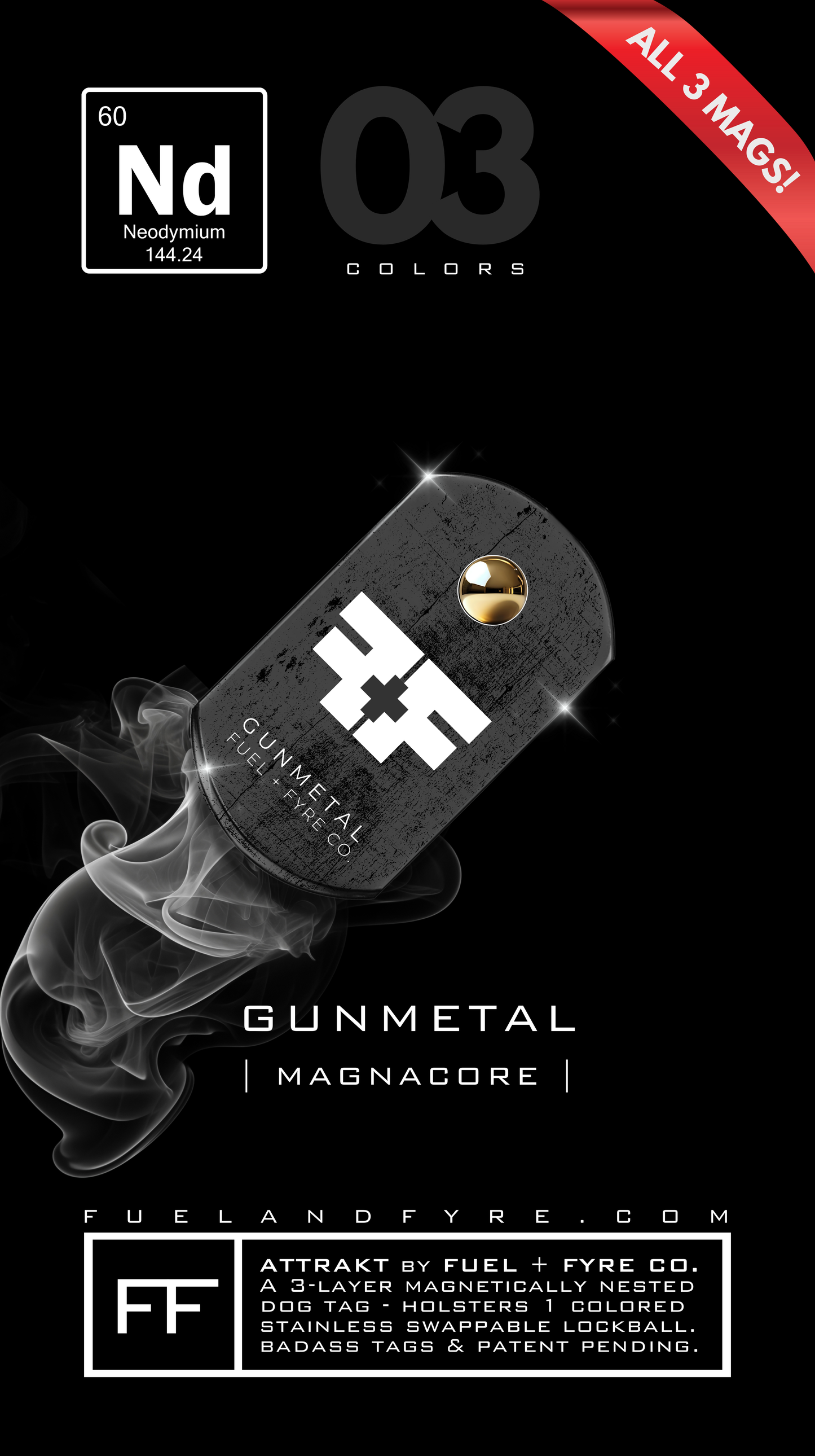 ATTRAKT LE | Magnetic Dog Tags | Cherub by John Rando | AH