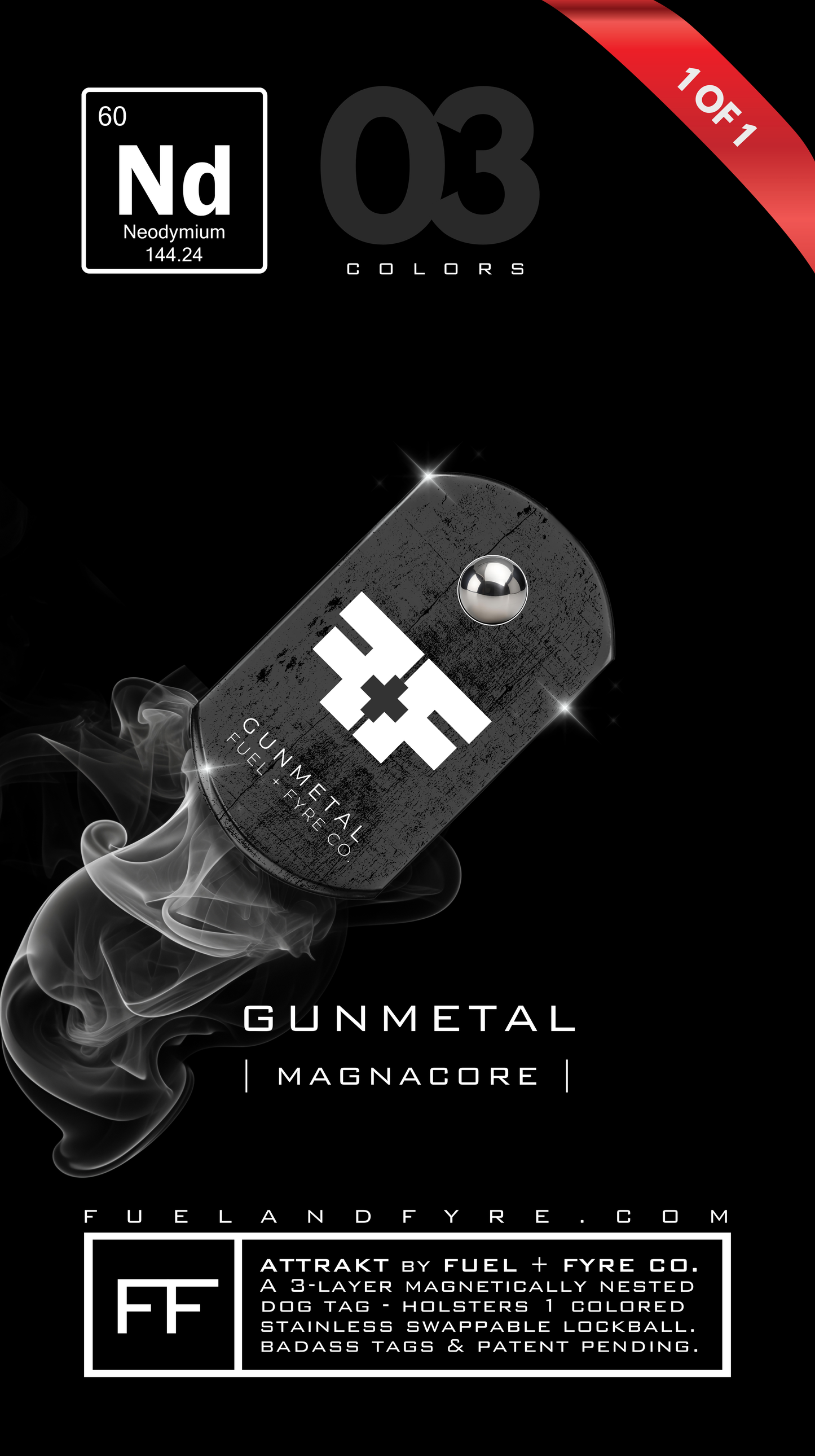 ATTRAKT LE | Magnetic Dog Tags | Foo Dog by John Rando | AH