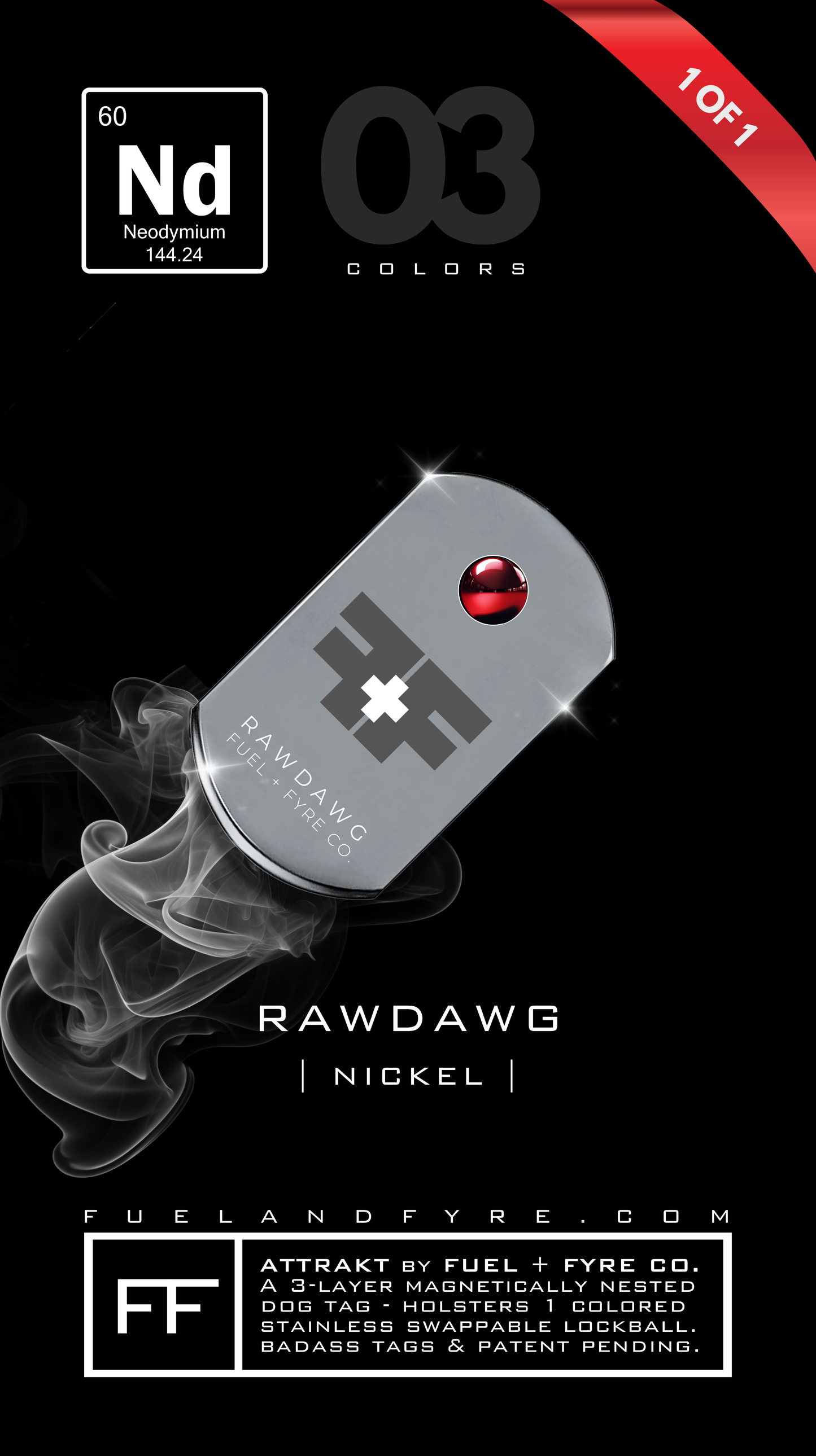 ATTRAKT LE | Magnetic Dog Tags | Samurai by John Rando | AH