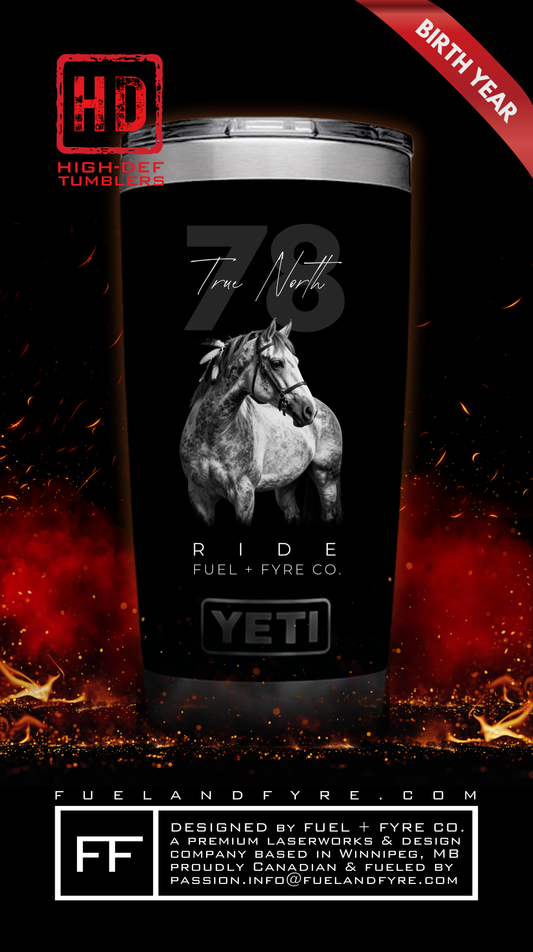 Custom Photo Engraved YETI® Rambler® 20 oz Tumbler- Black