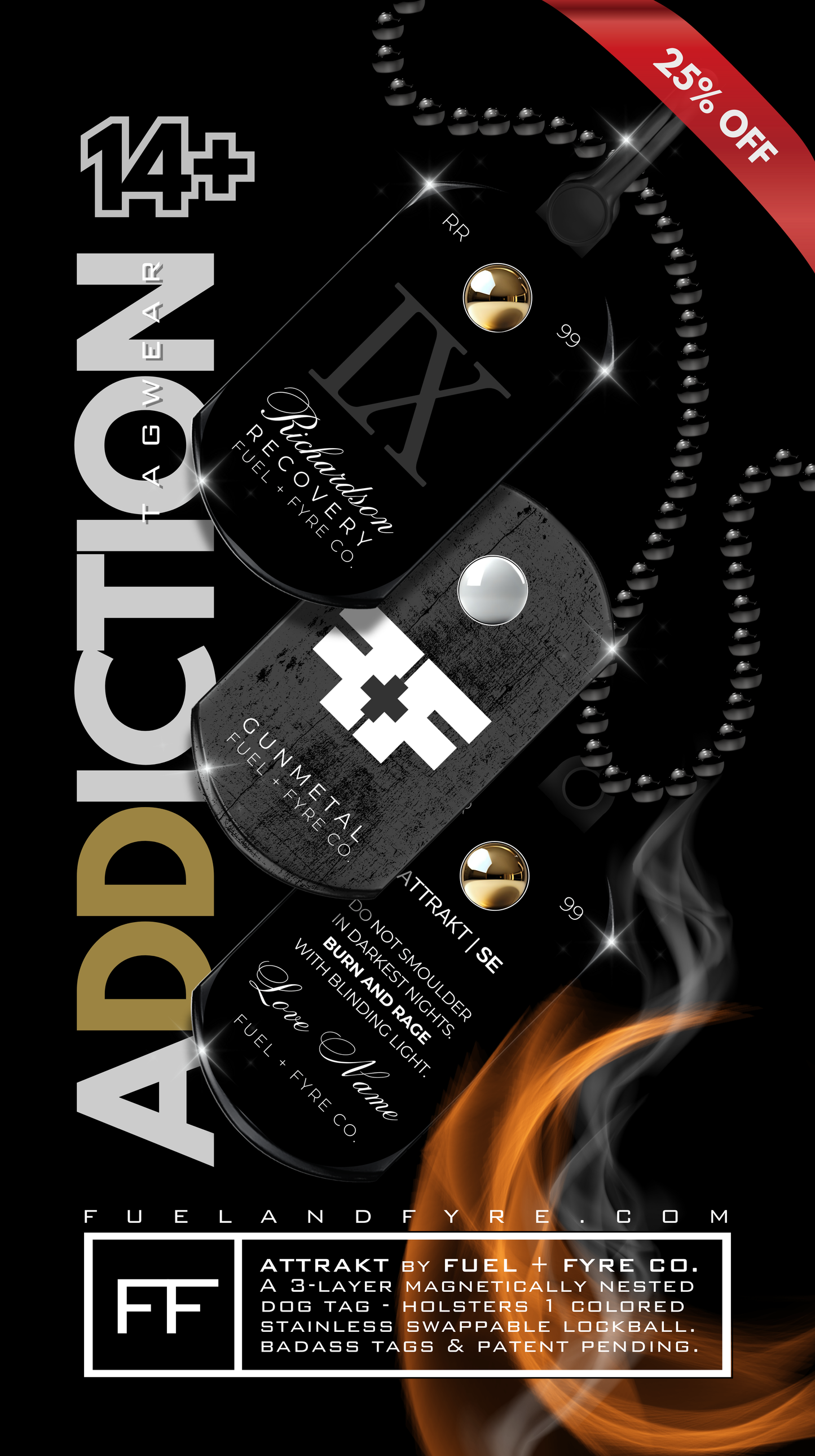 ATTRAKT SE | Magnetic Dog Tags | Addiction