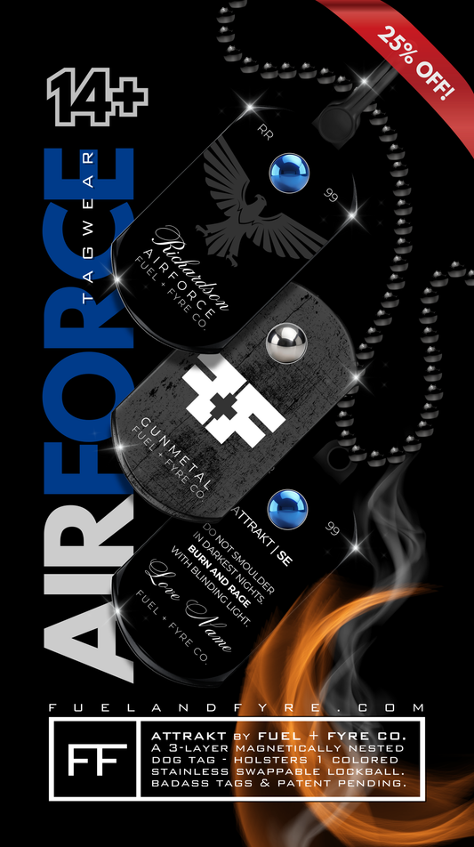 ATTRAKT SE | Magnetic Dog Tags | Air Force